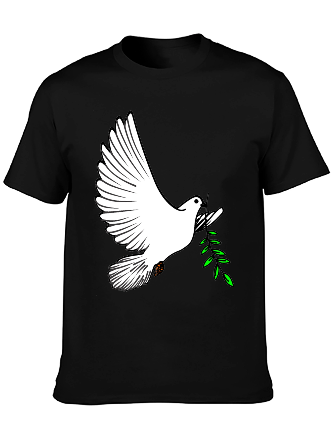 Peace Dove Graphic Tee - Stylish Black T-Shirt