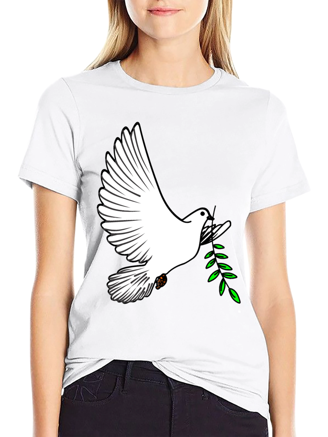 Peace Dove Graphic Tee - Stylish Black T-Shirt