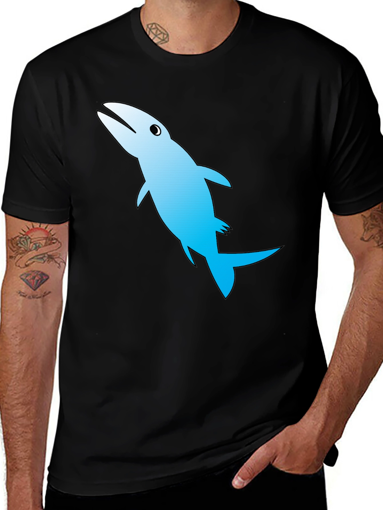 Barracuda Graphic Print Black T-Shirt