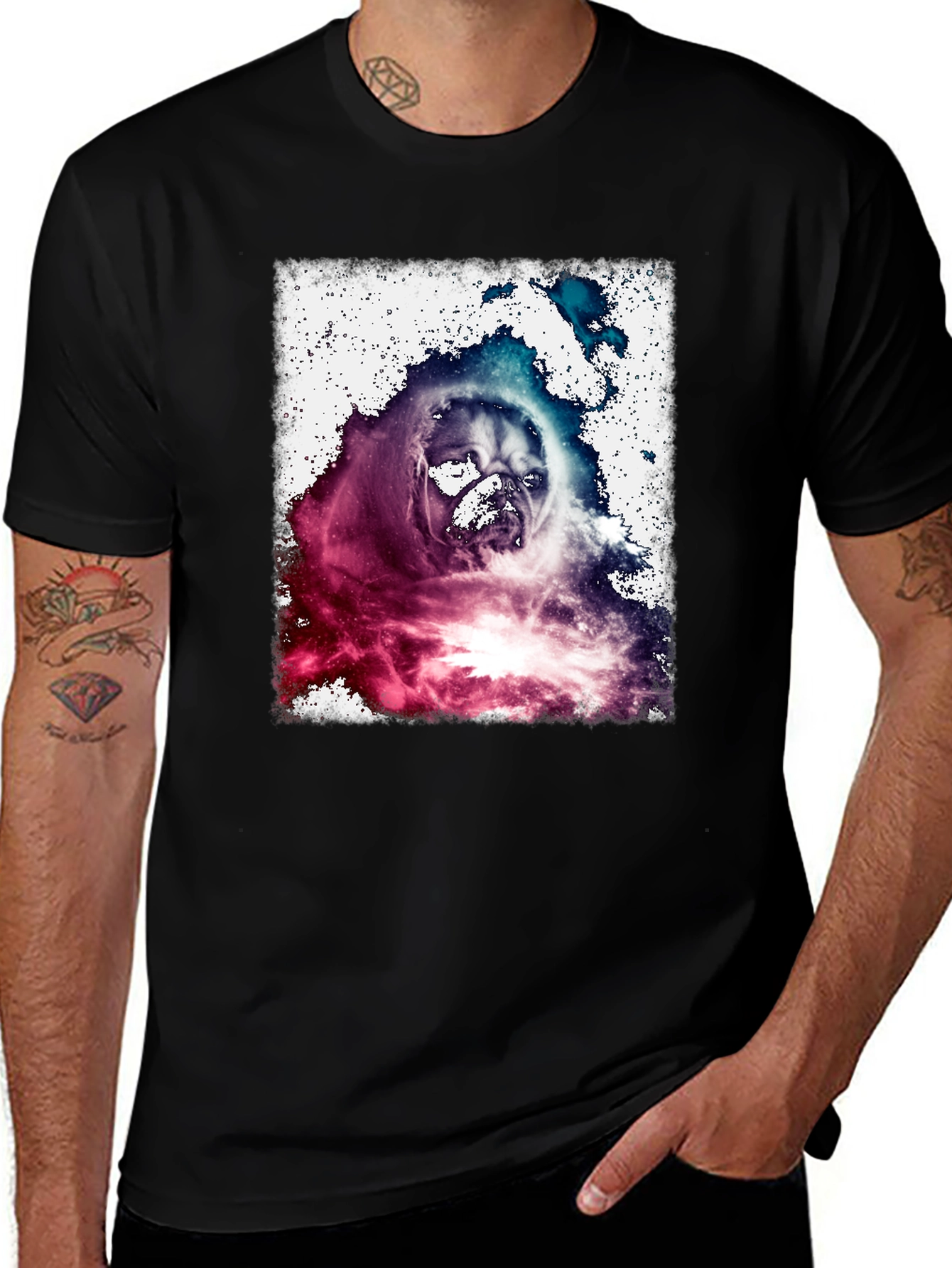 Pug Space Dog T-Shirt - Galaxy Pet Tee
