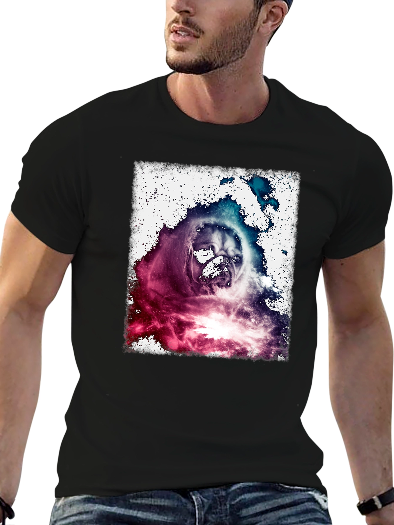 Pug Space Dog T-Shirt - Galaxy Pet Tee
