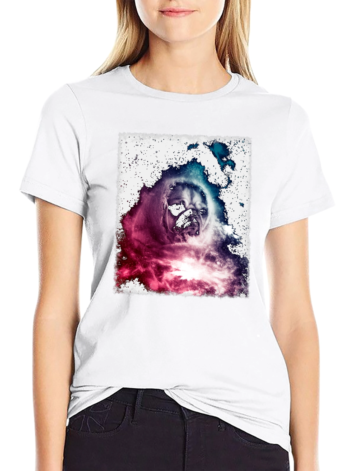 Pug Space Dog T-Shirt - Galaxy Pet Tee