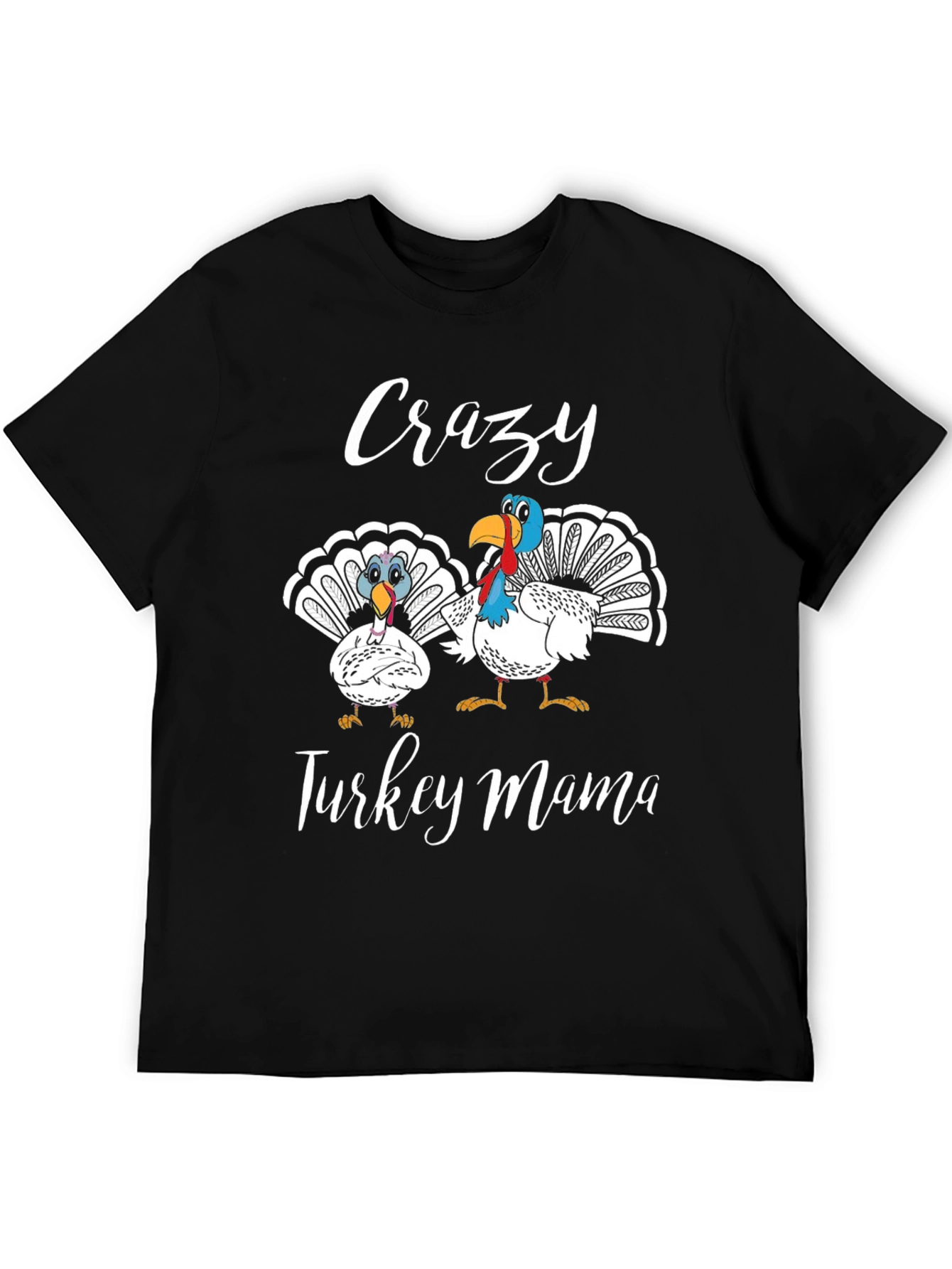 Crazy Turkey Mama Black T-Shirt