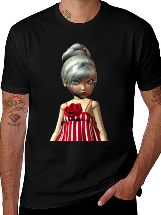 Doll Graphic Print T-Shirt - Unique Style