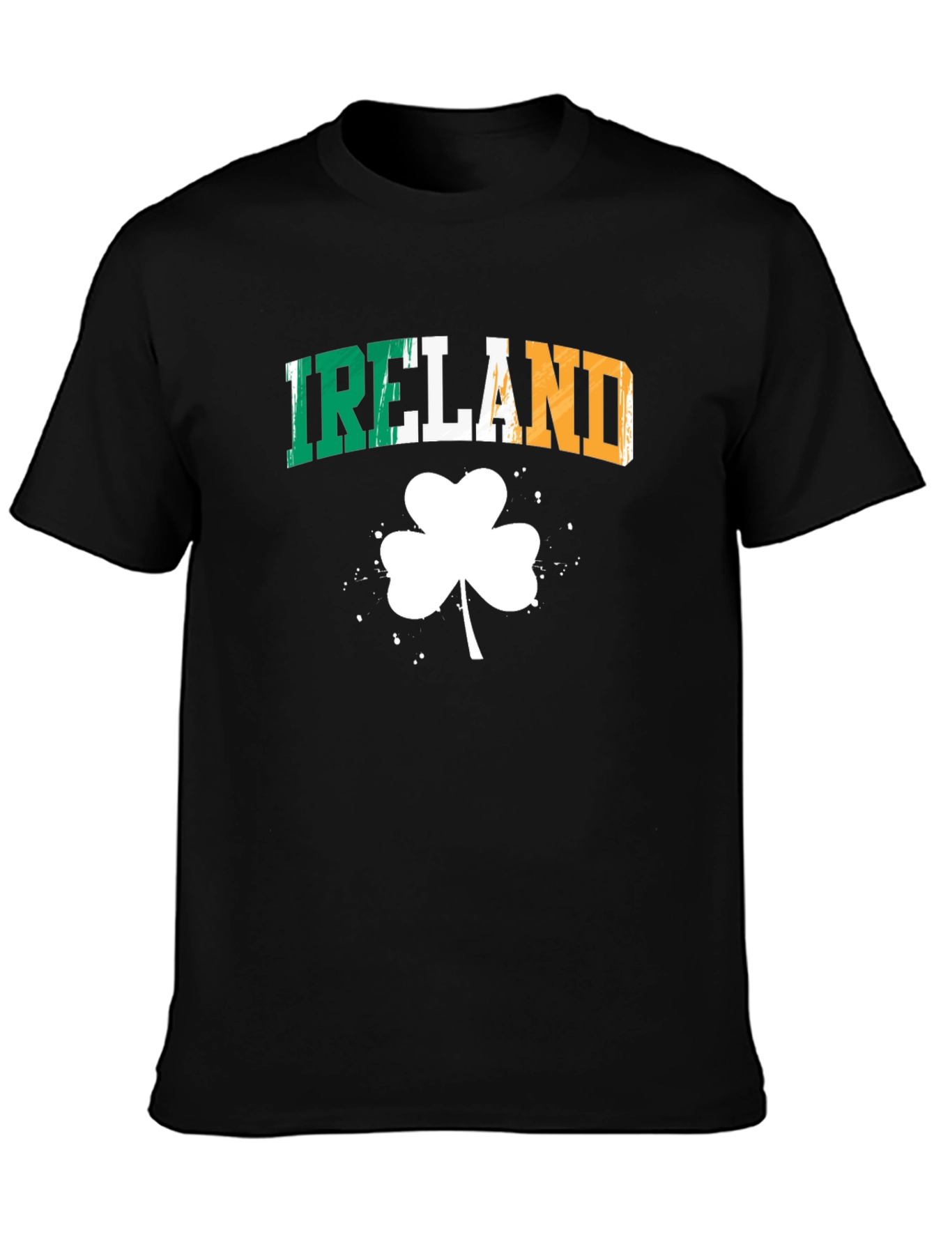 Ireland Clover Black T-Shirt - St. Patricks Day