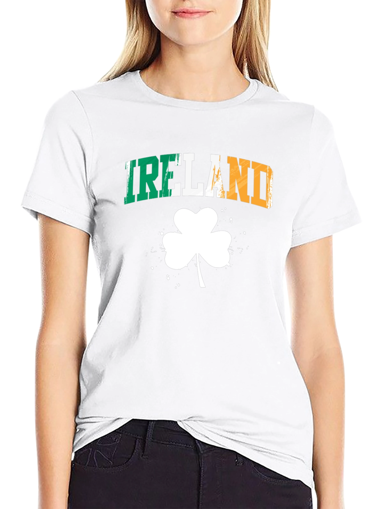 Ireland Clover Black T-Shirt - St. Patricks Day