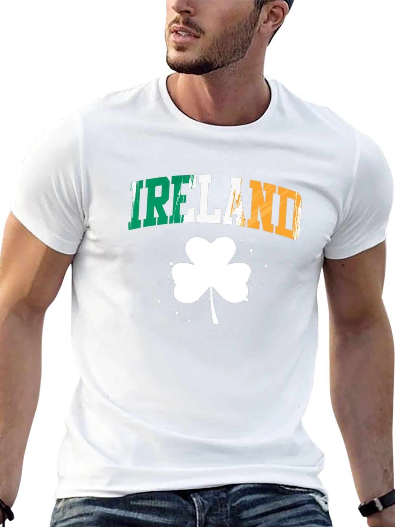 Ireland Clover Black T-Shirt - St. Patricks Day