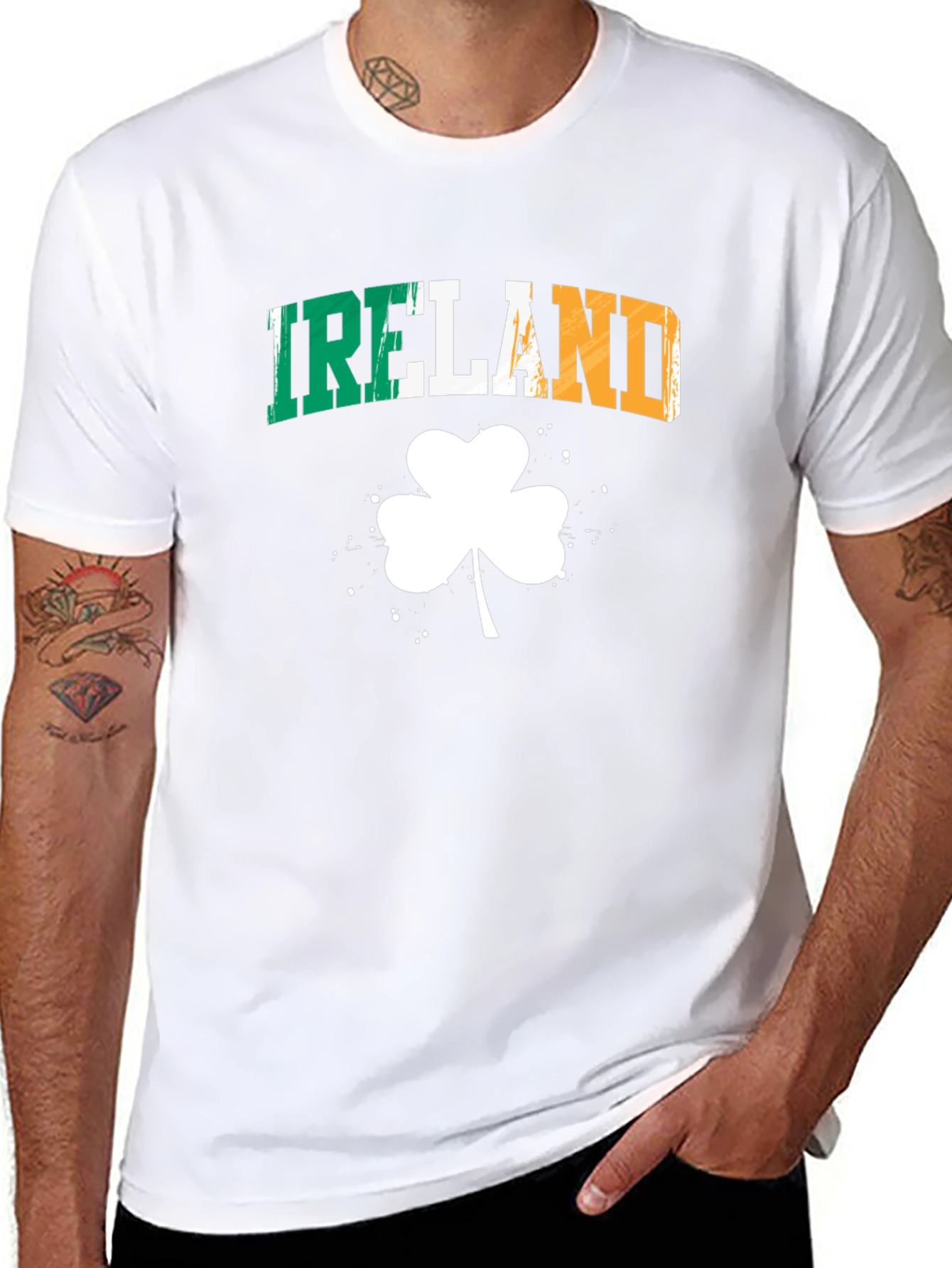 Ireland Clover Black T-Shirt - St. Patricks Day
