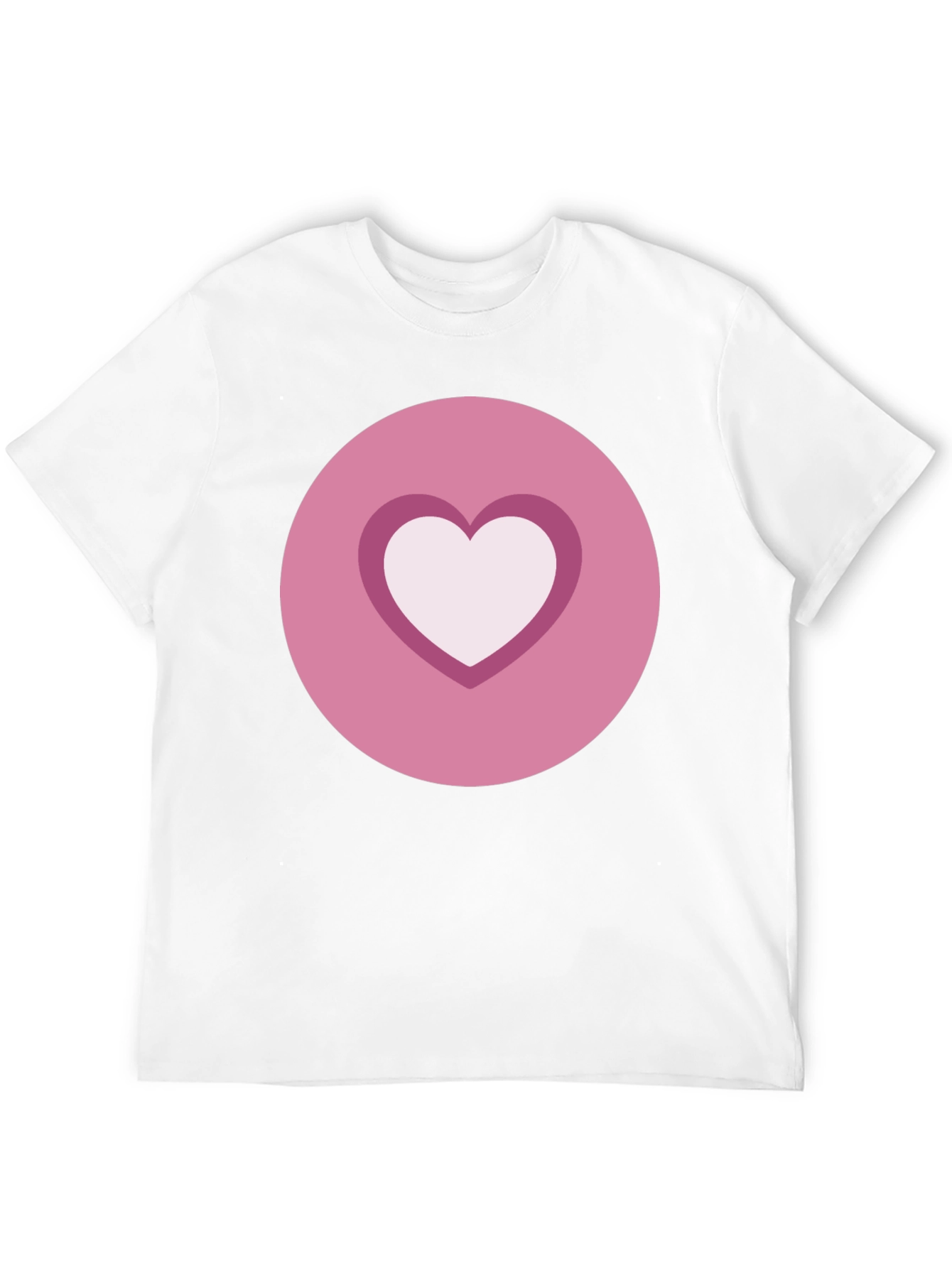 Heart Circle Graphic Tee - Casual Black Shirt