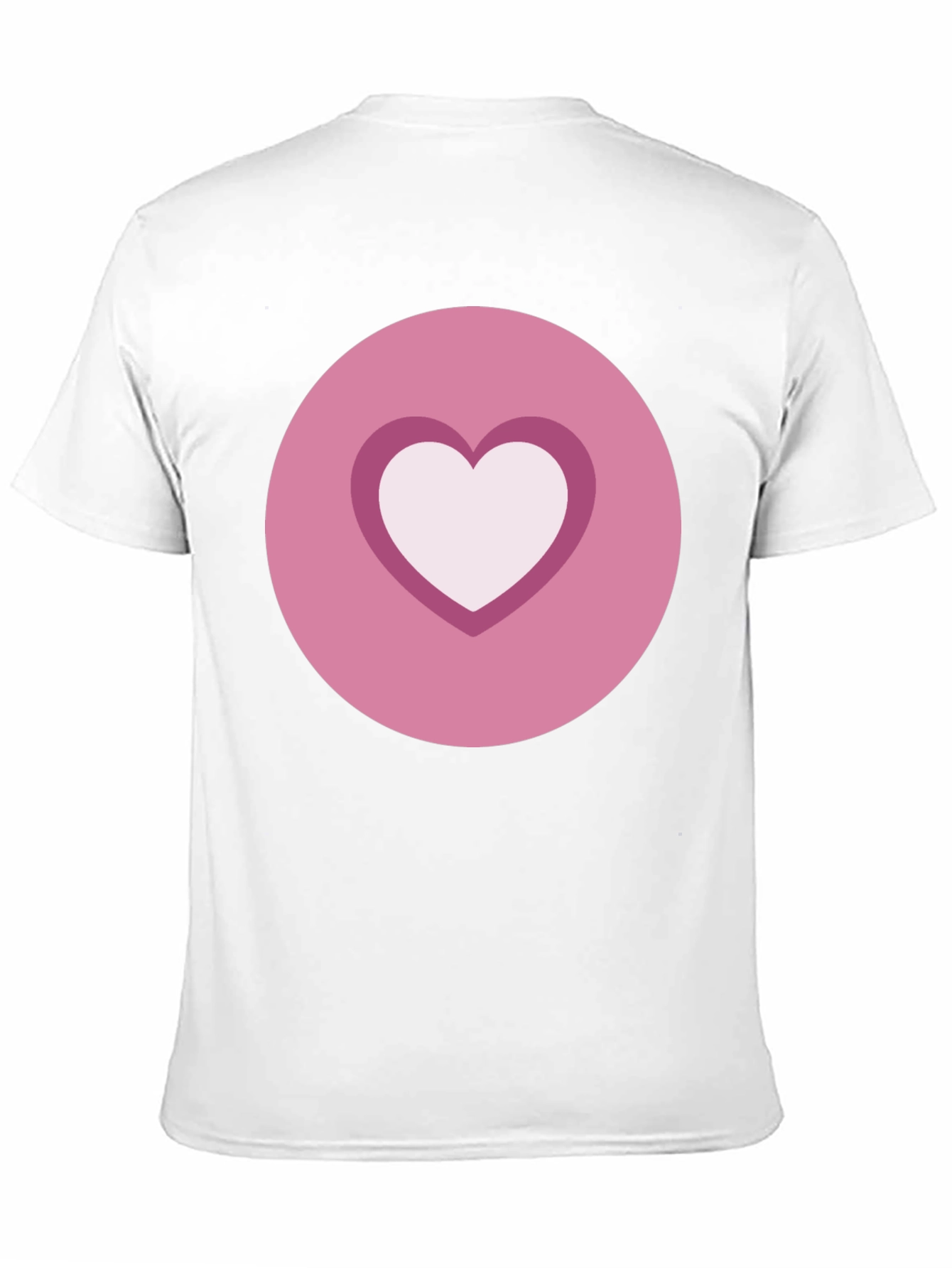 Heart Circle Graphic Tee - Casual Black Shirt
