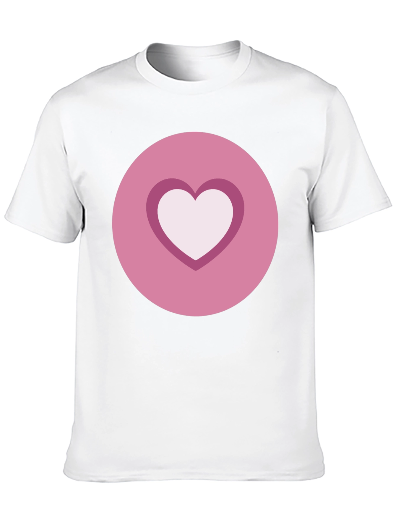 Heart Circle Graphic Tee - Casual Black Shirt
