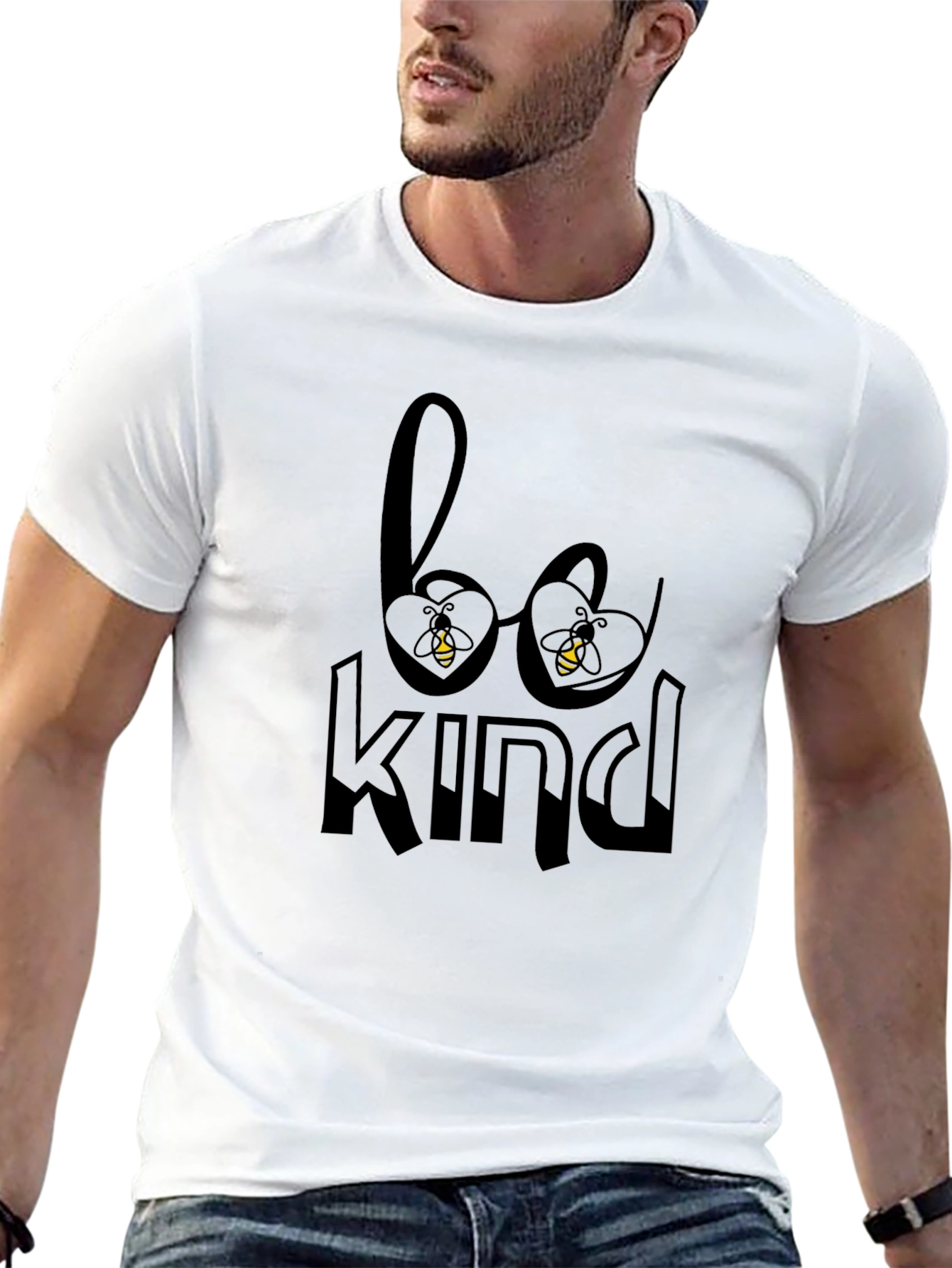 Be Kind Bee Graphic Black T-Shirt