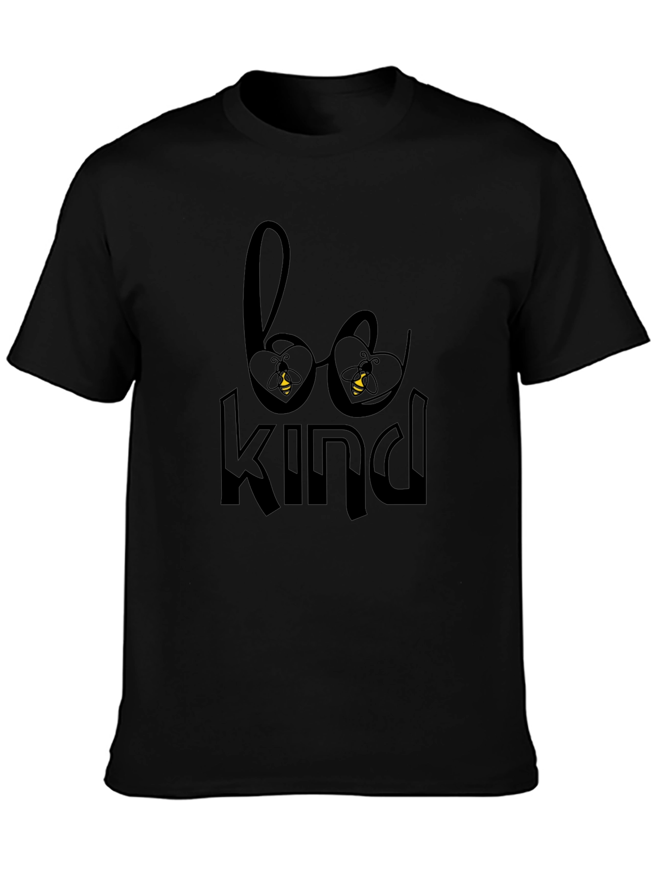Be Kind Bee Graphic Black T-Shirt