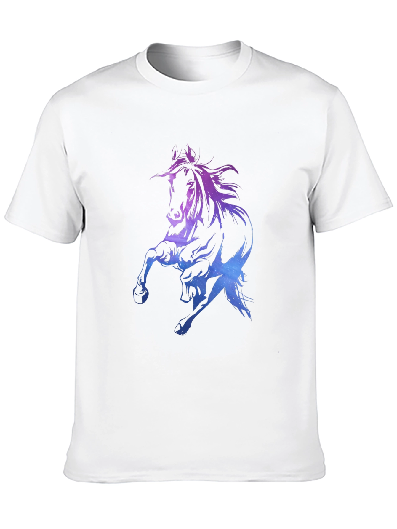Galaxy Horse Graphic Tee - Black