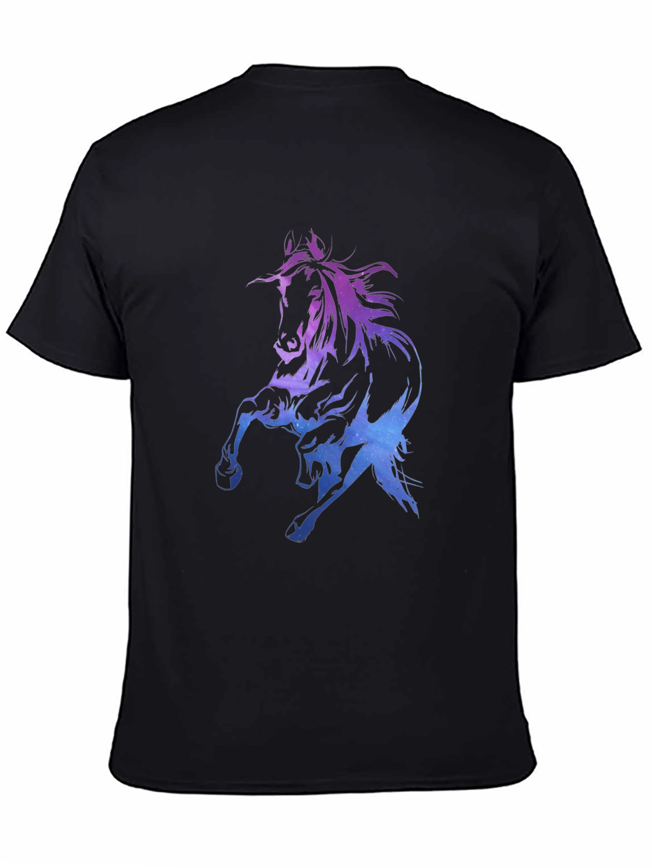 Galaxy Horse Graphic Tee - Black