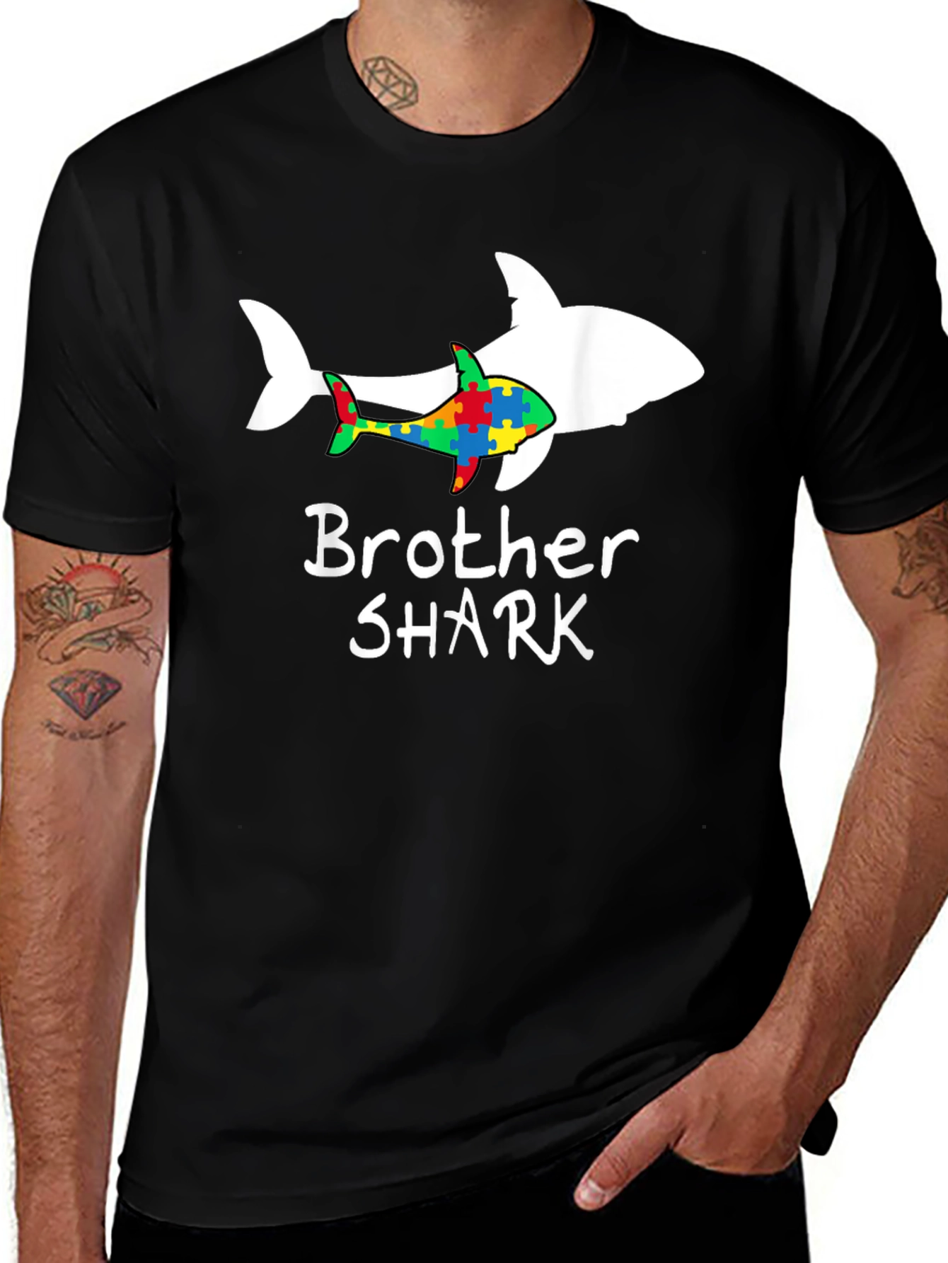 Brother Shark Autism Awareness T-Shirt