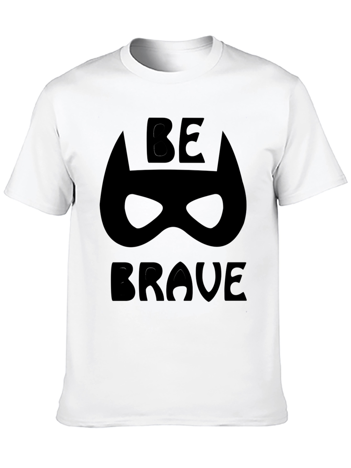 Be Brave Superhero Mask Black T-Shirt