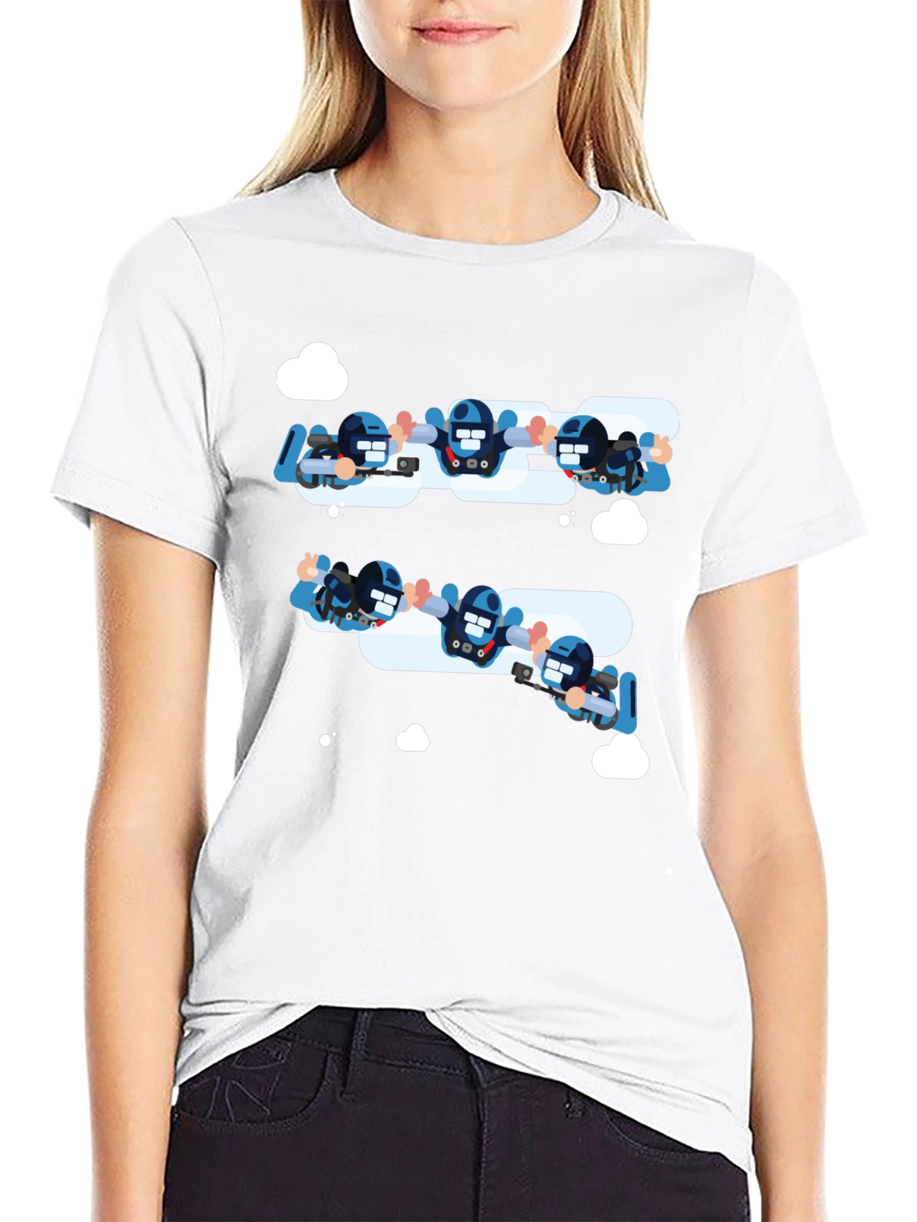 Skydiving Squad Black T-Shirt