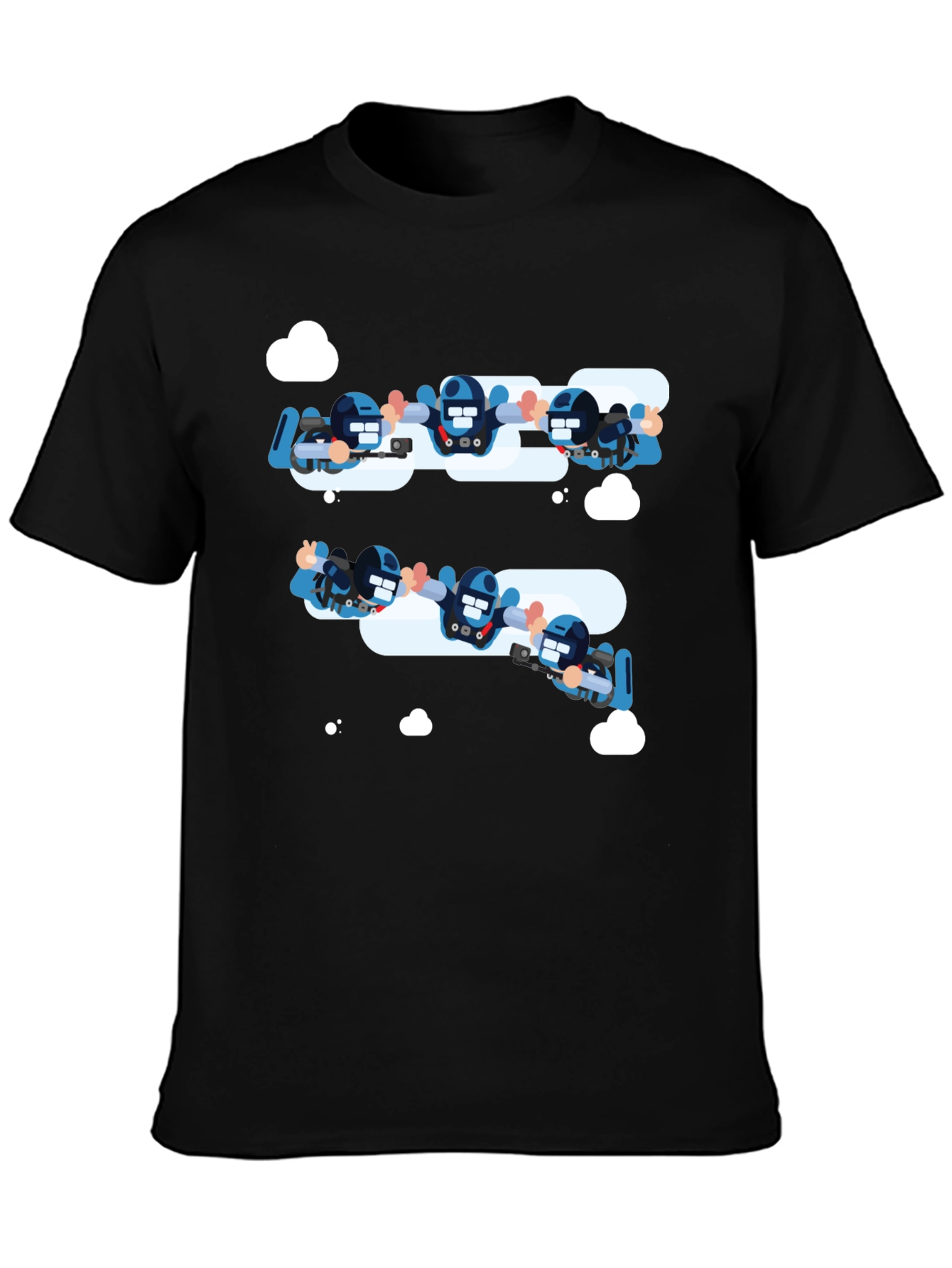 Skydiving Squad Black T-Shirt