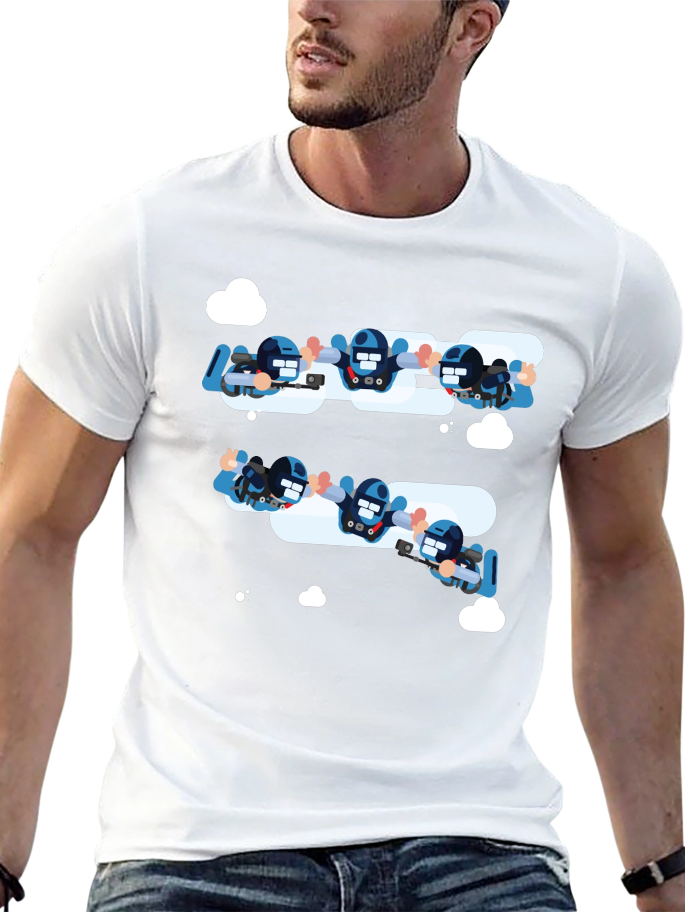 Skydiving Squad Black T-Shirt