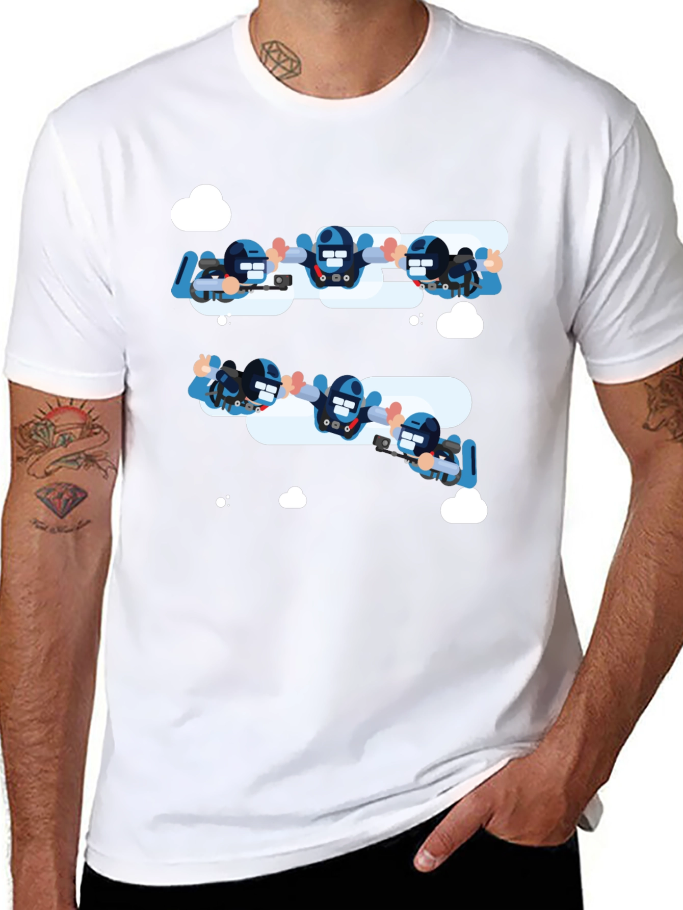 Skydiving Squad Black T-Shirt