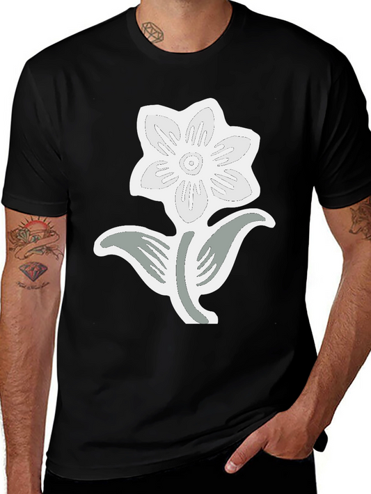 Black Flower Graphic Tee