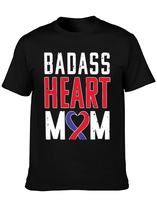 Badass Heart Mom Graphic Tee - Awareness Ribbon