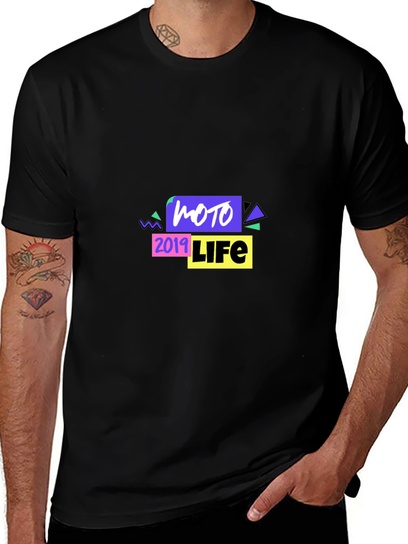 Moto 2019 Life Graphic Black T-Shirt