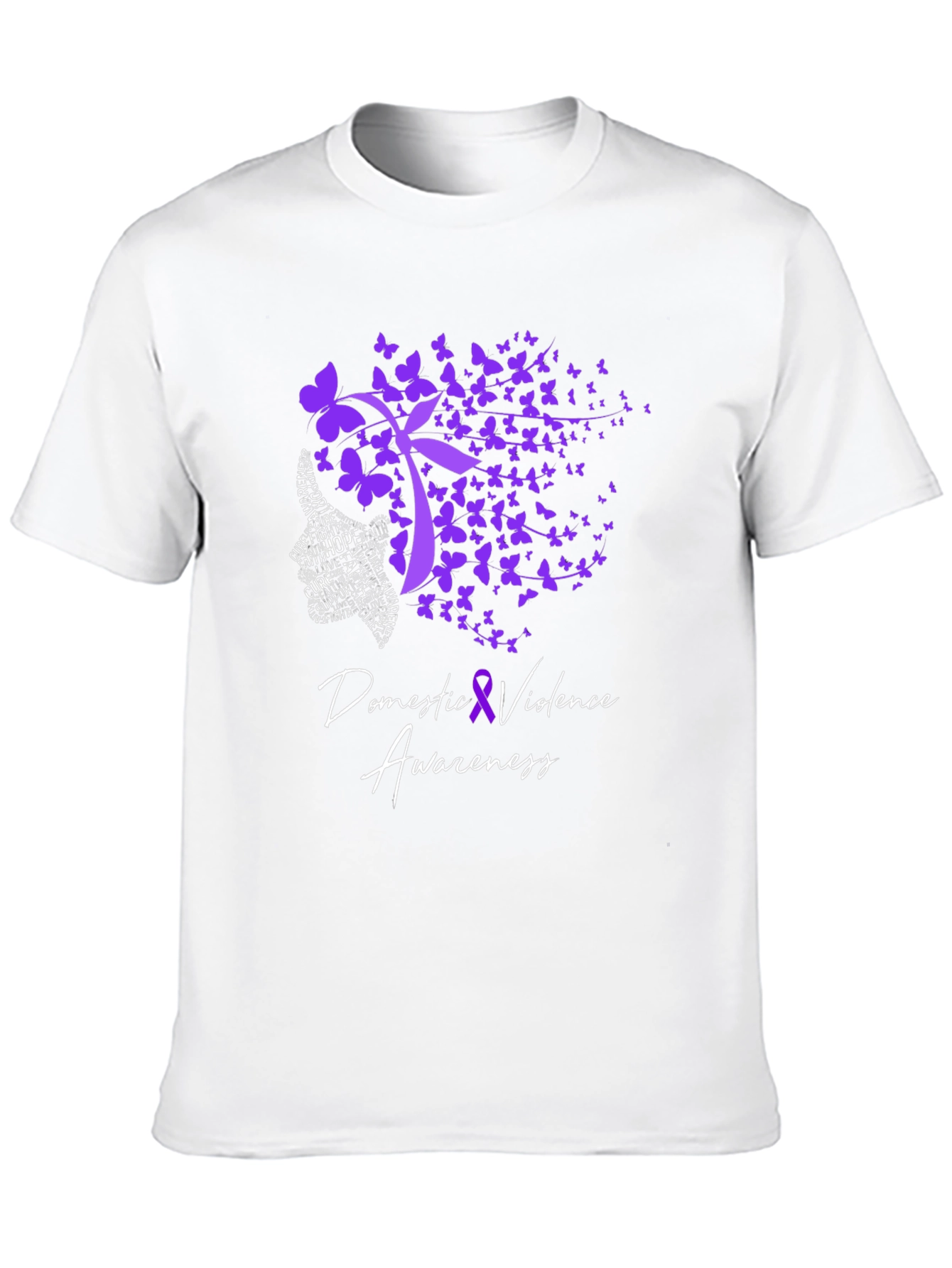 Domestic Violence Awareness Butterfly Ribbon T-Shirt