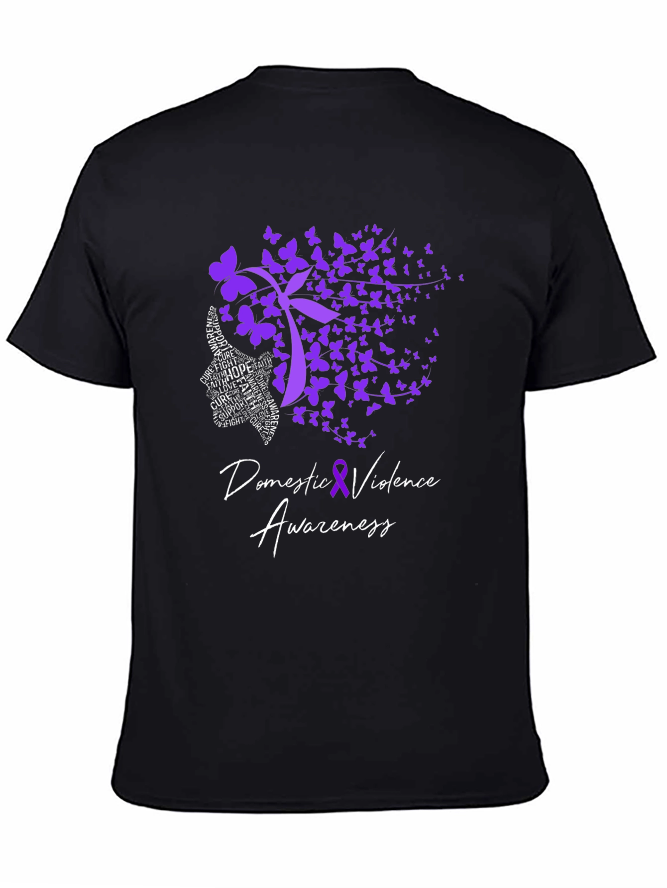 Domestic Violence Awareness Butterfly Ribbon T-Shirt