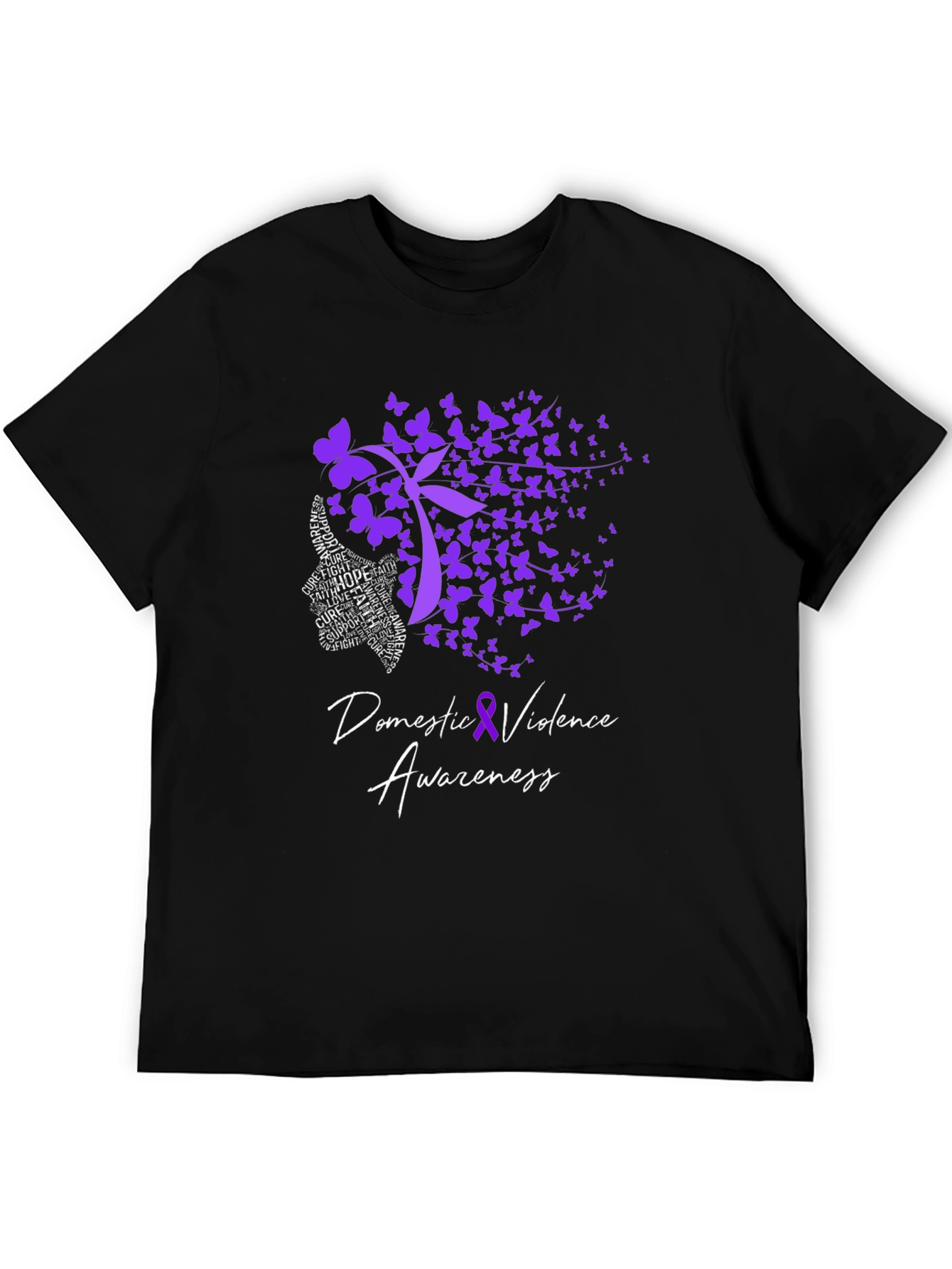 Domestic Violence Awareness Butterfly Ribbon T-Shirt