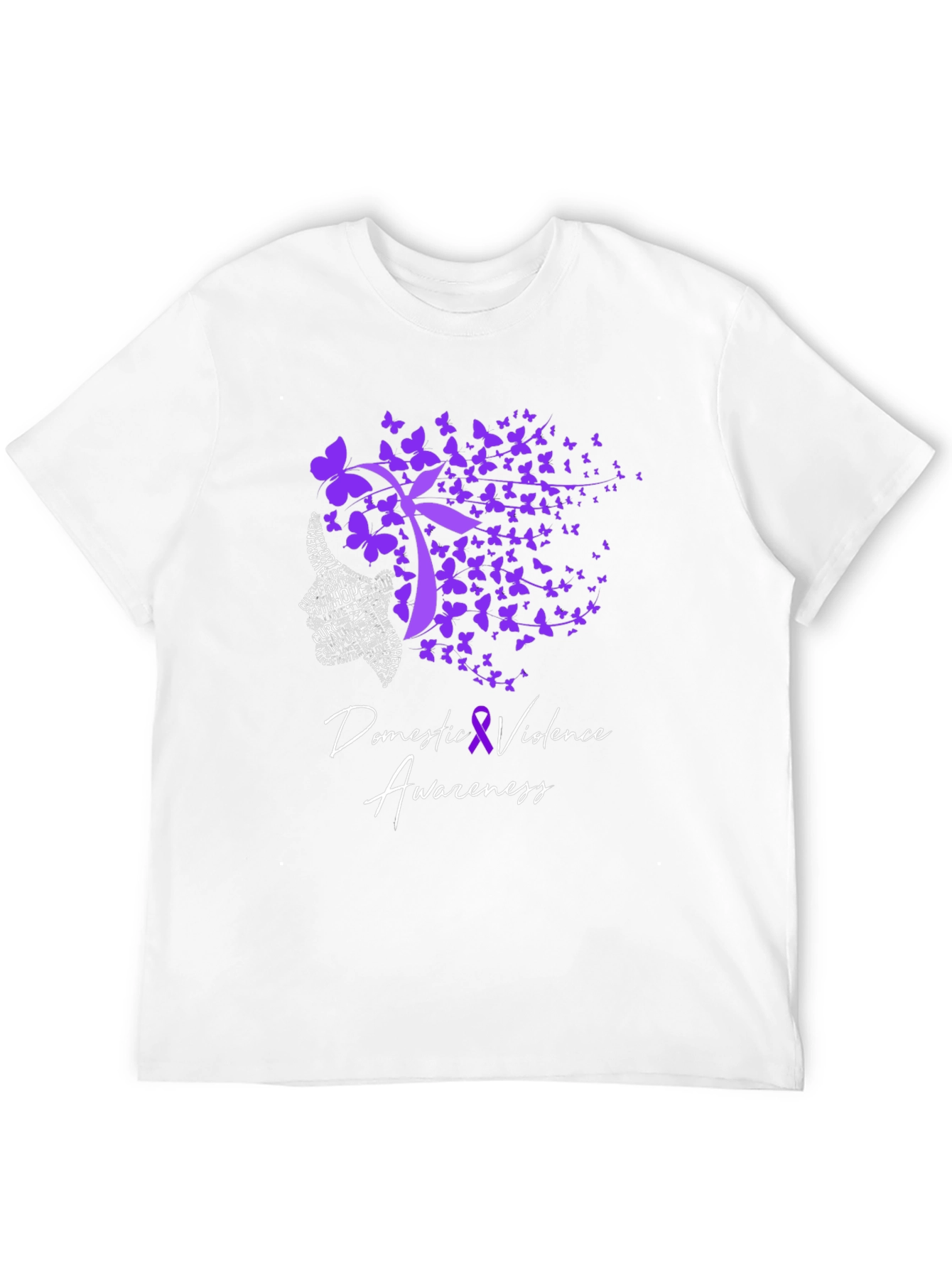 Domestic Violence Awareness Butterfly Ribbon T-Shirt