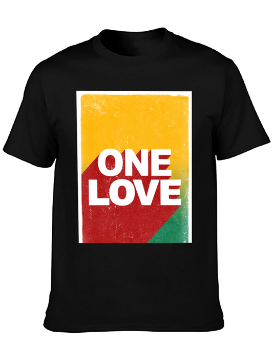 One Love Reggae Graphic Tee - Rasta Colors