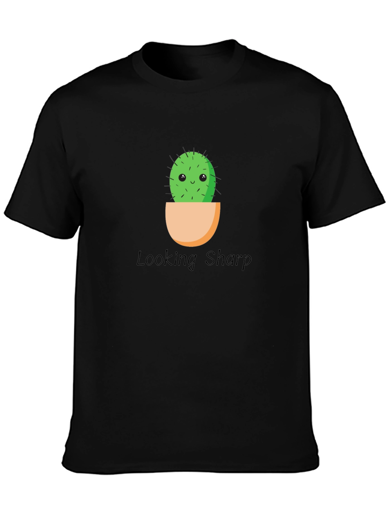 Looking Sharp Cactus Graphic Tee - Black