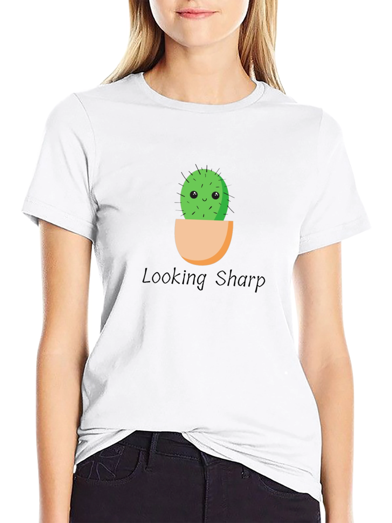 Looking Sharp Cactus Graphic Tee - Black