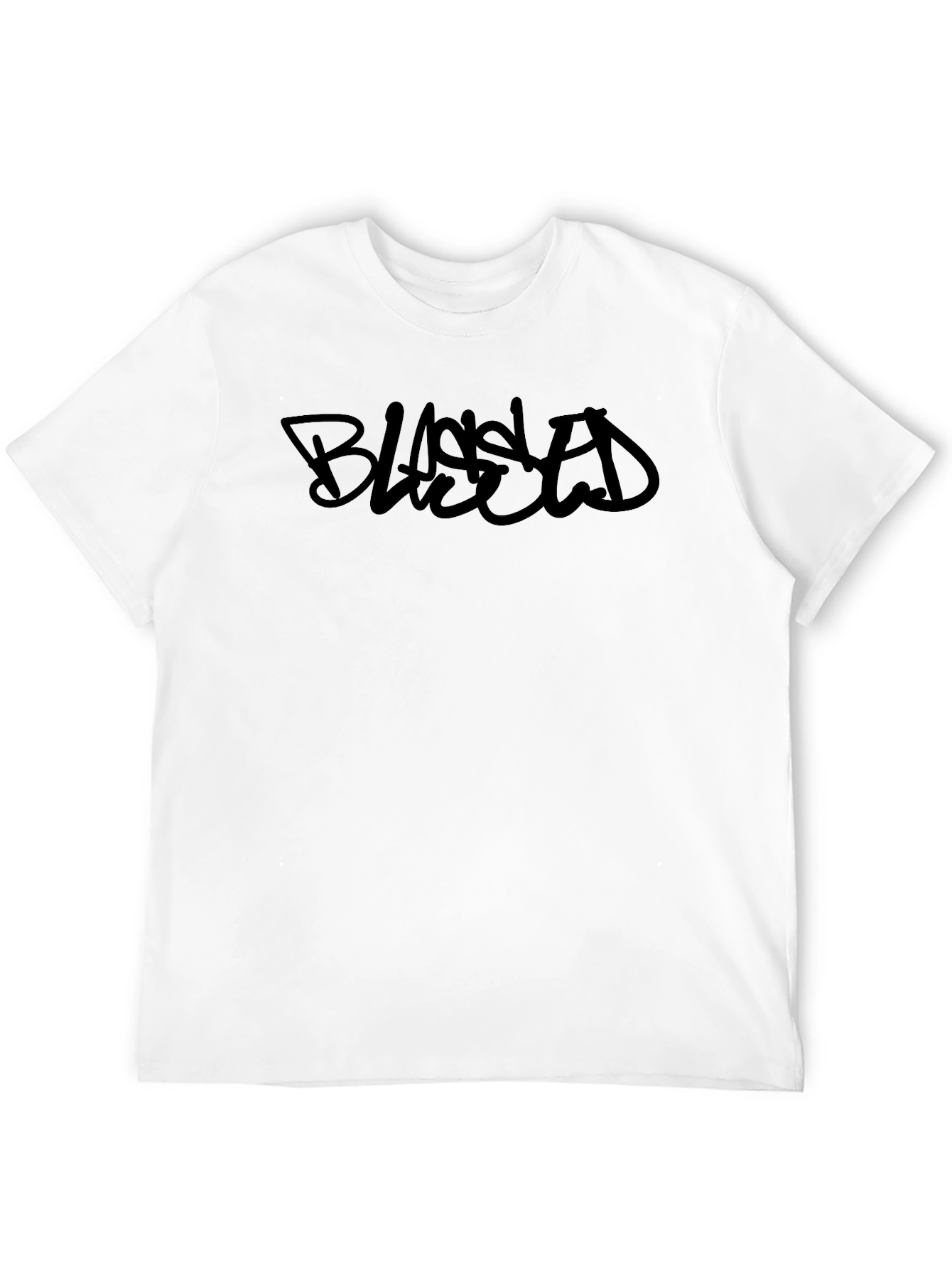 Black Blessed T-Shirt - Casual Graphic Tee