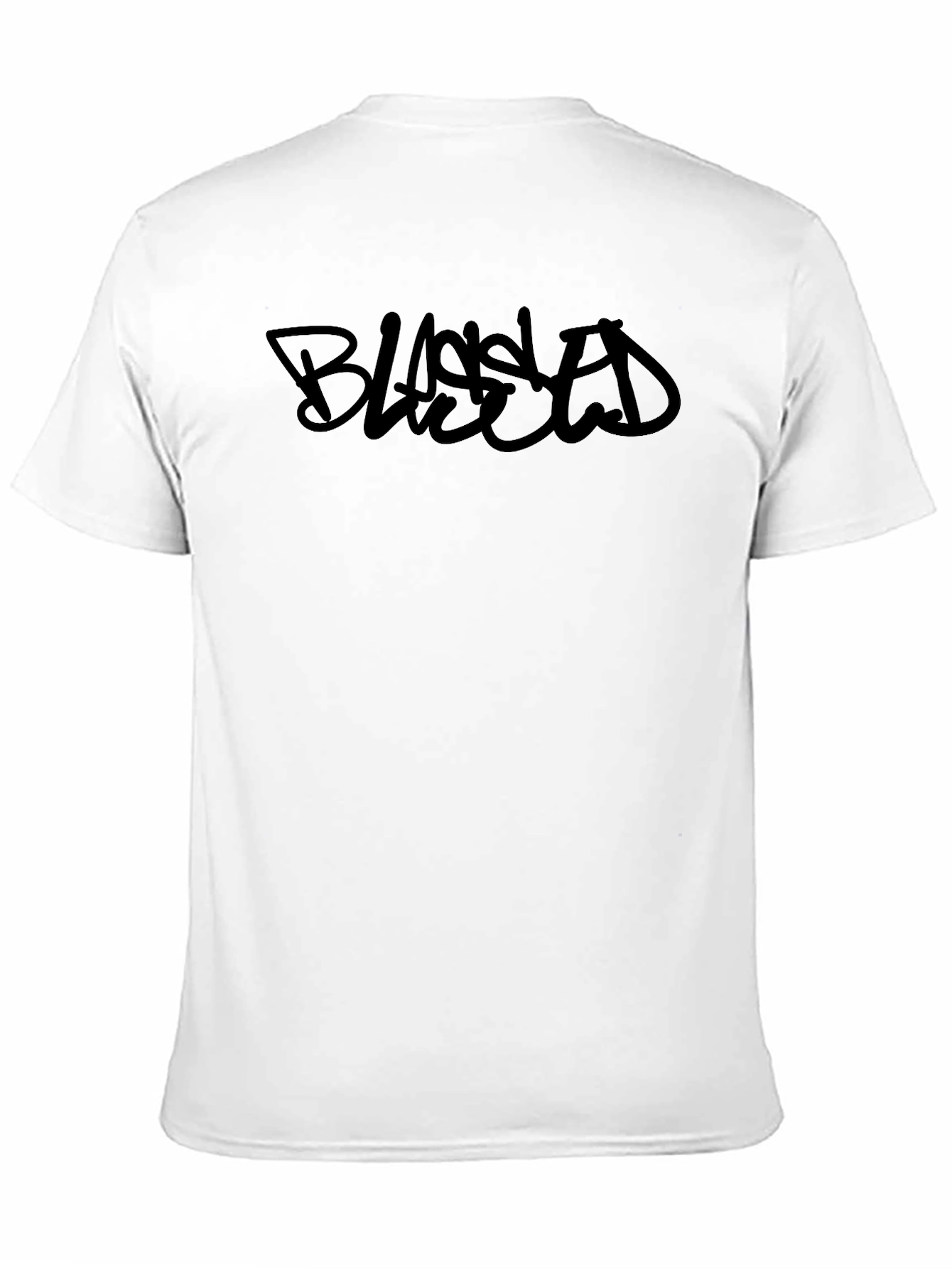 Black Blessed T-Shirt - Casual Graphic Tee