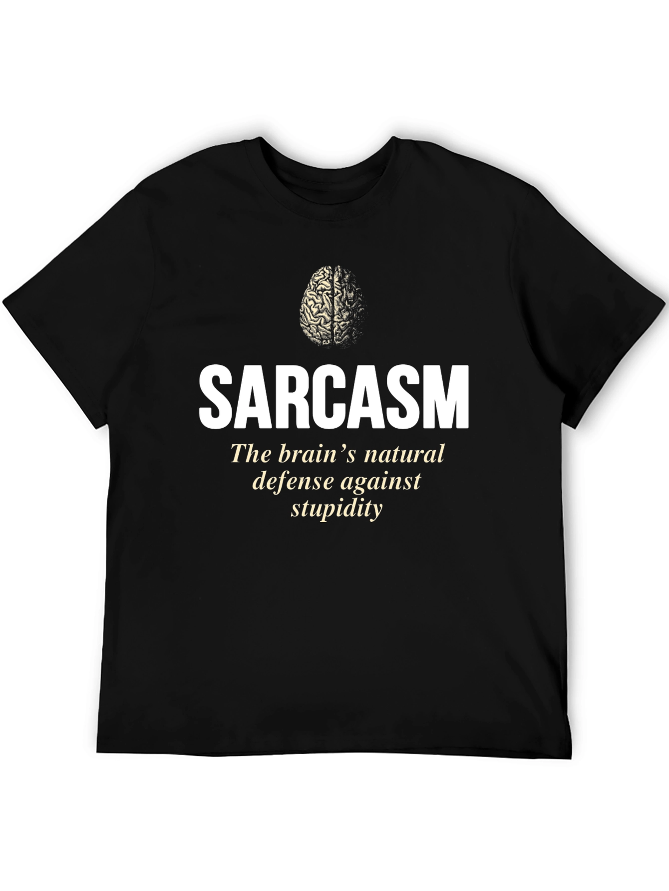 Sarcasm Brain Defense Graphic T-Shirt