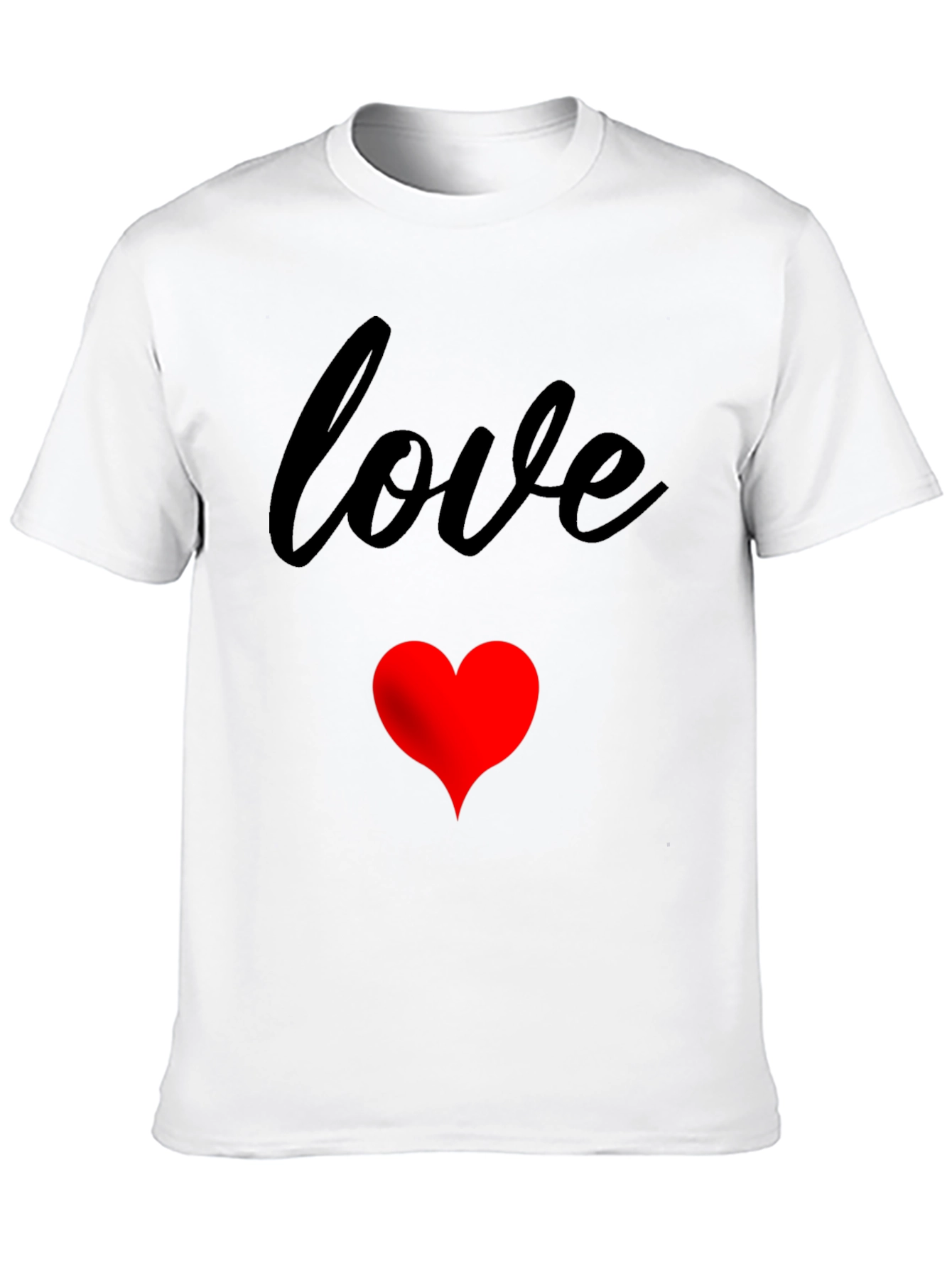 Love Heart Graphic Tee - Black