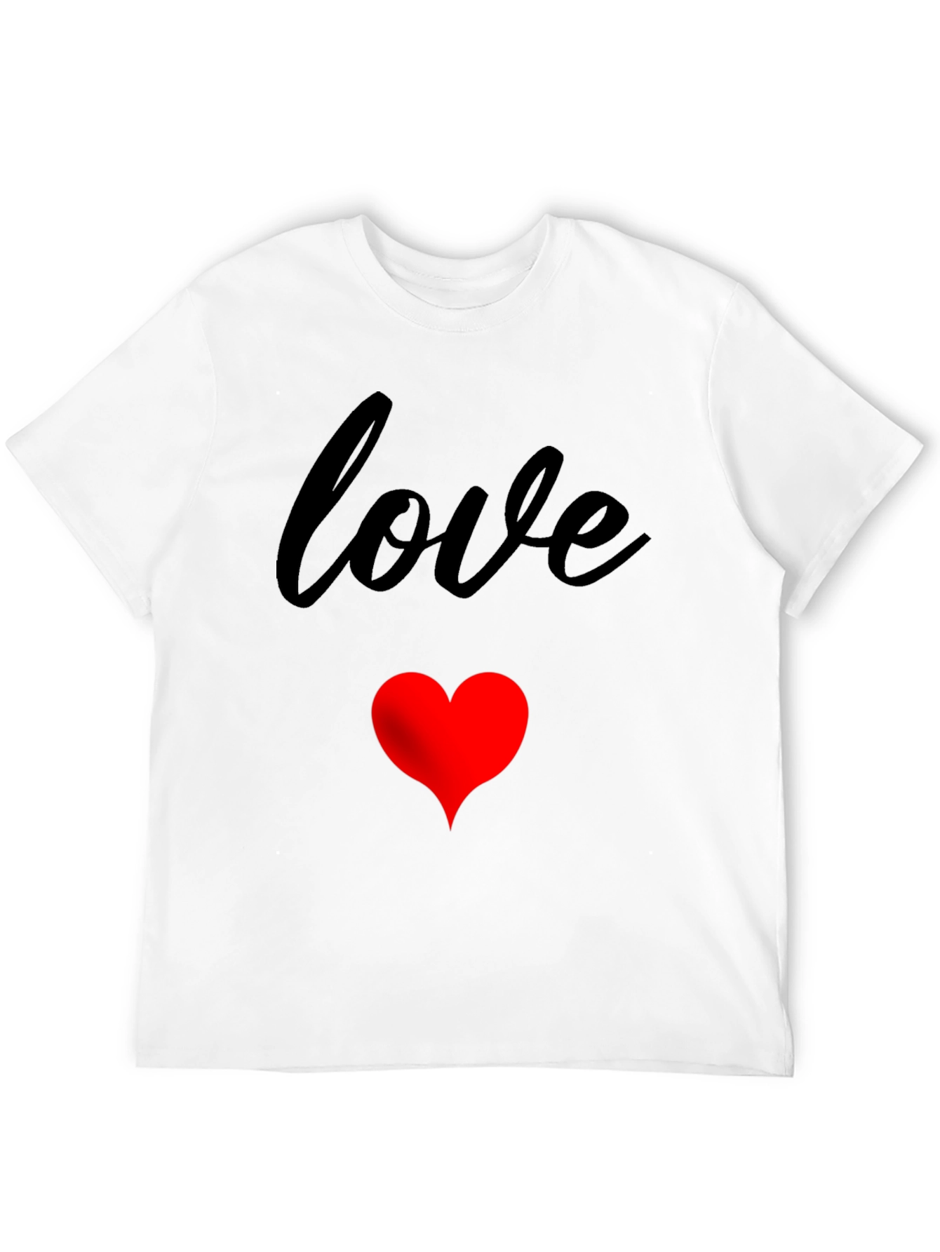 Love Heart Graphic Tee - Black