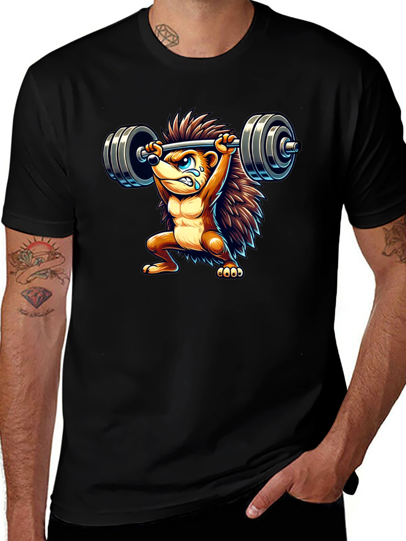 Weightlifting Hedgehog Graphic Tee