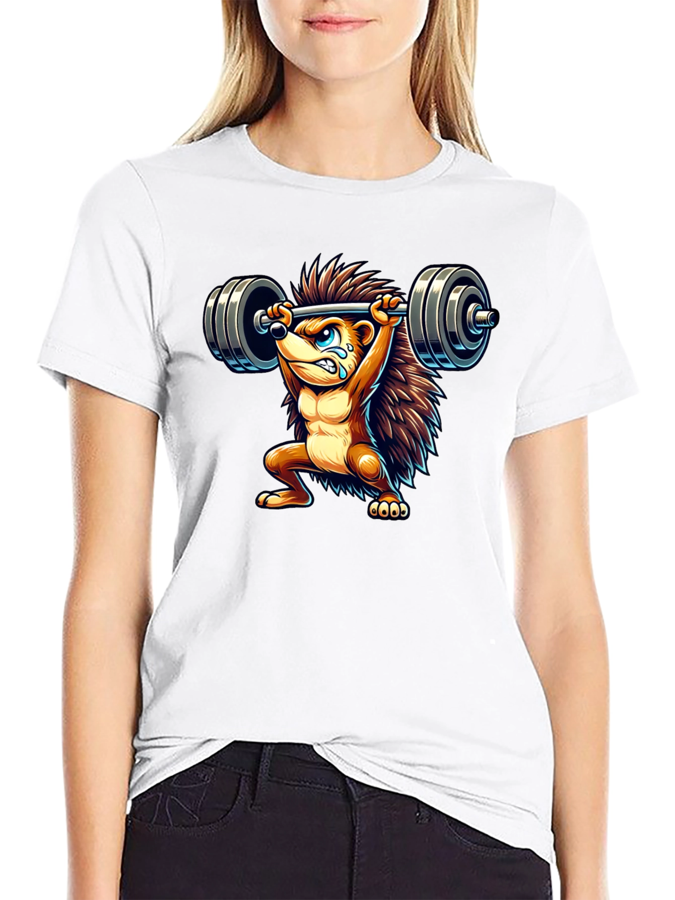 Weightlifting Hedgehog Graphic Tee