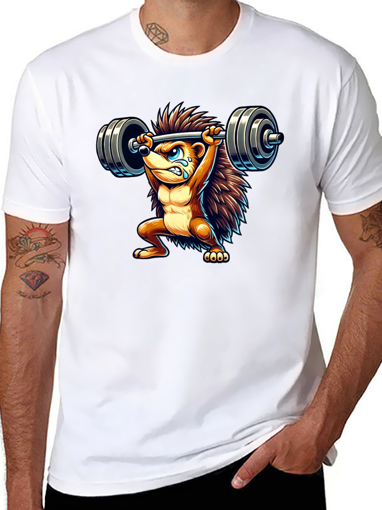 Weightlifting Hedgehog Graphic Tee