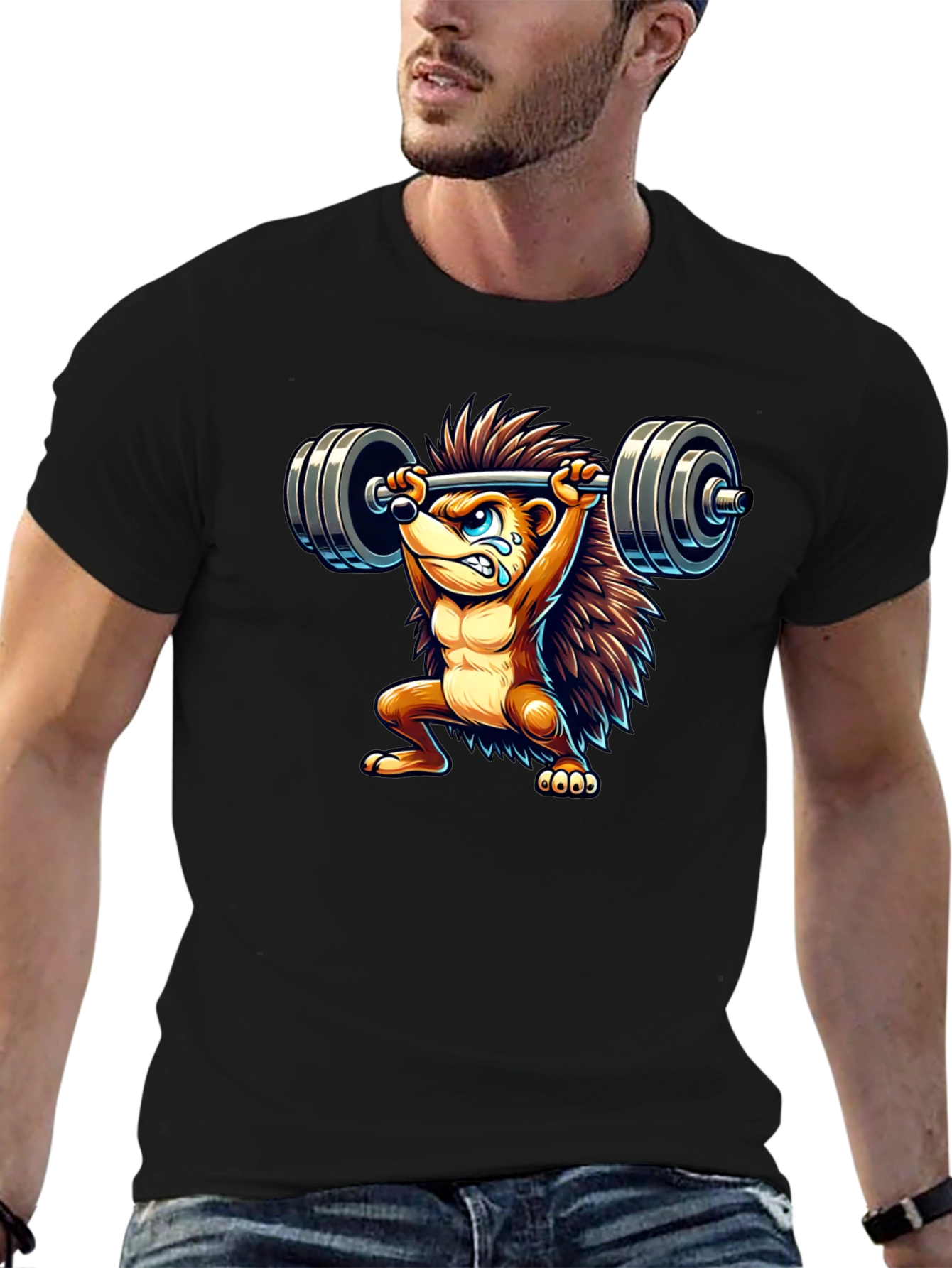 Weightlifting Hedgehog Graphic Tee
