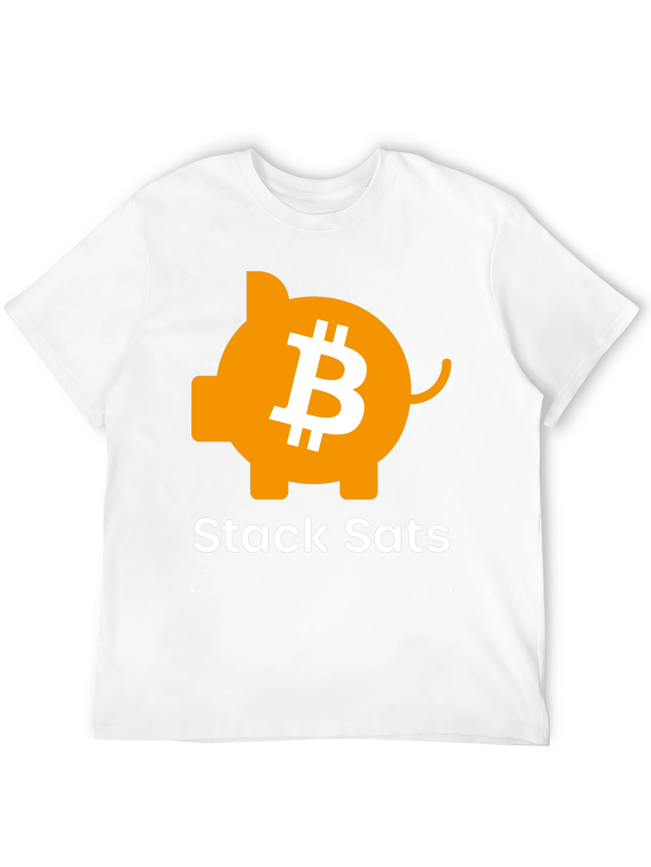 Stack Sats Bitcoin Piggy Bank Black T-Shirt