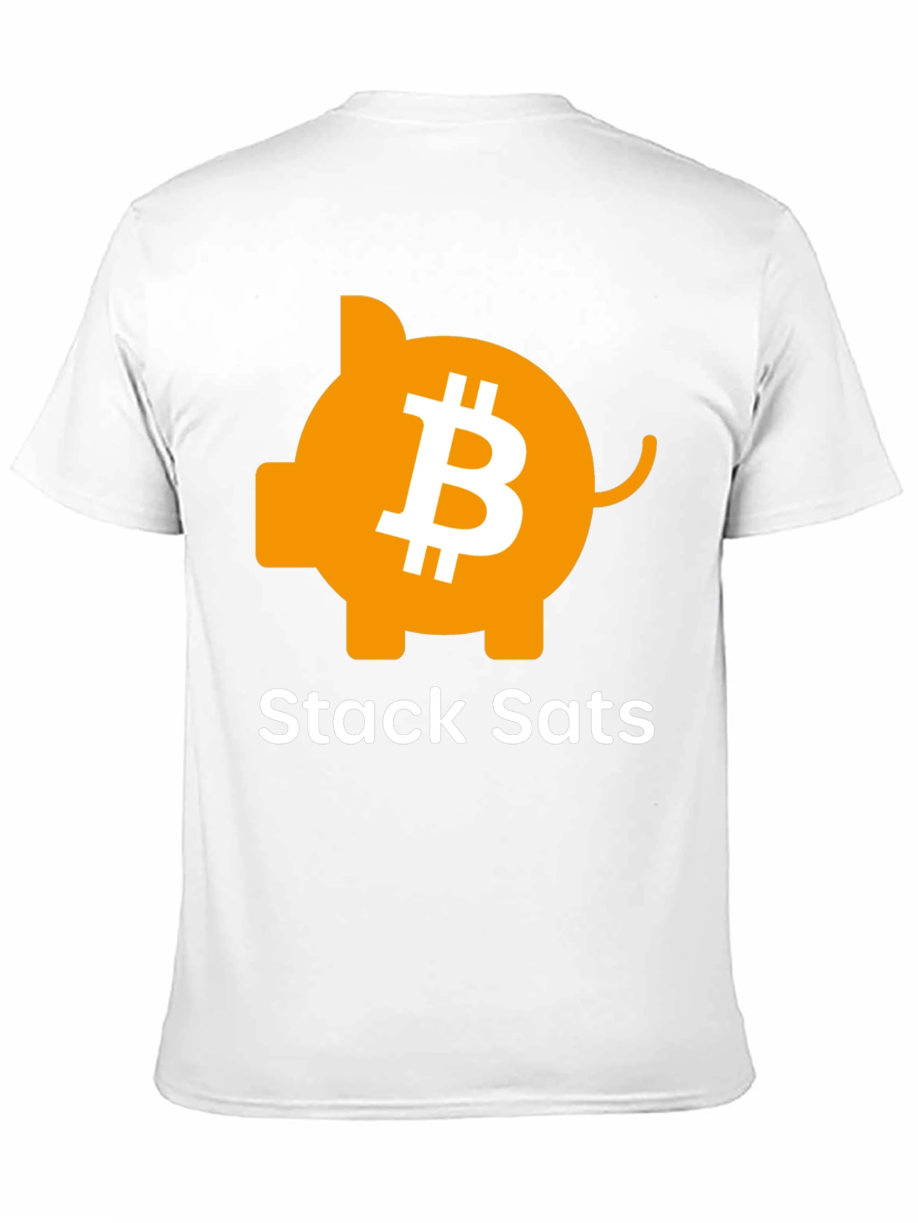 Stack Sats Bitcoin Piggy Bank Black T-Shirt