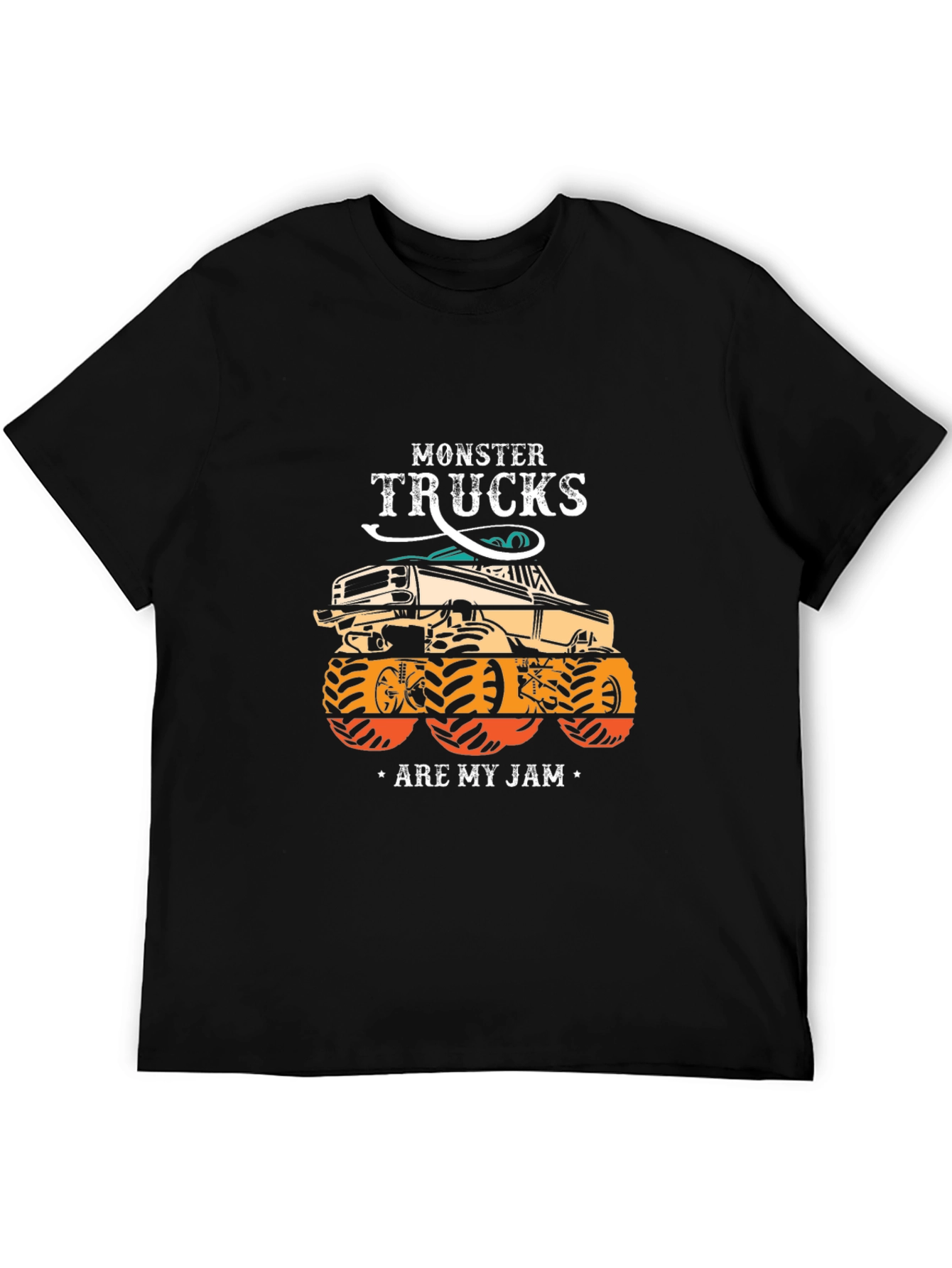 Monster Trucks Are My Jam Black T-Shirt