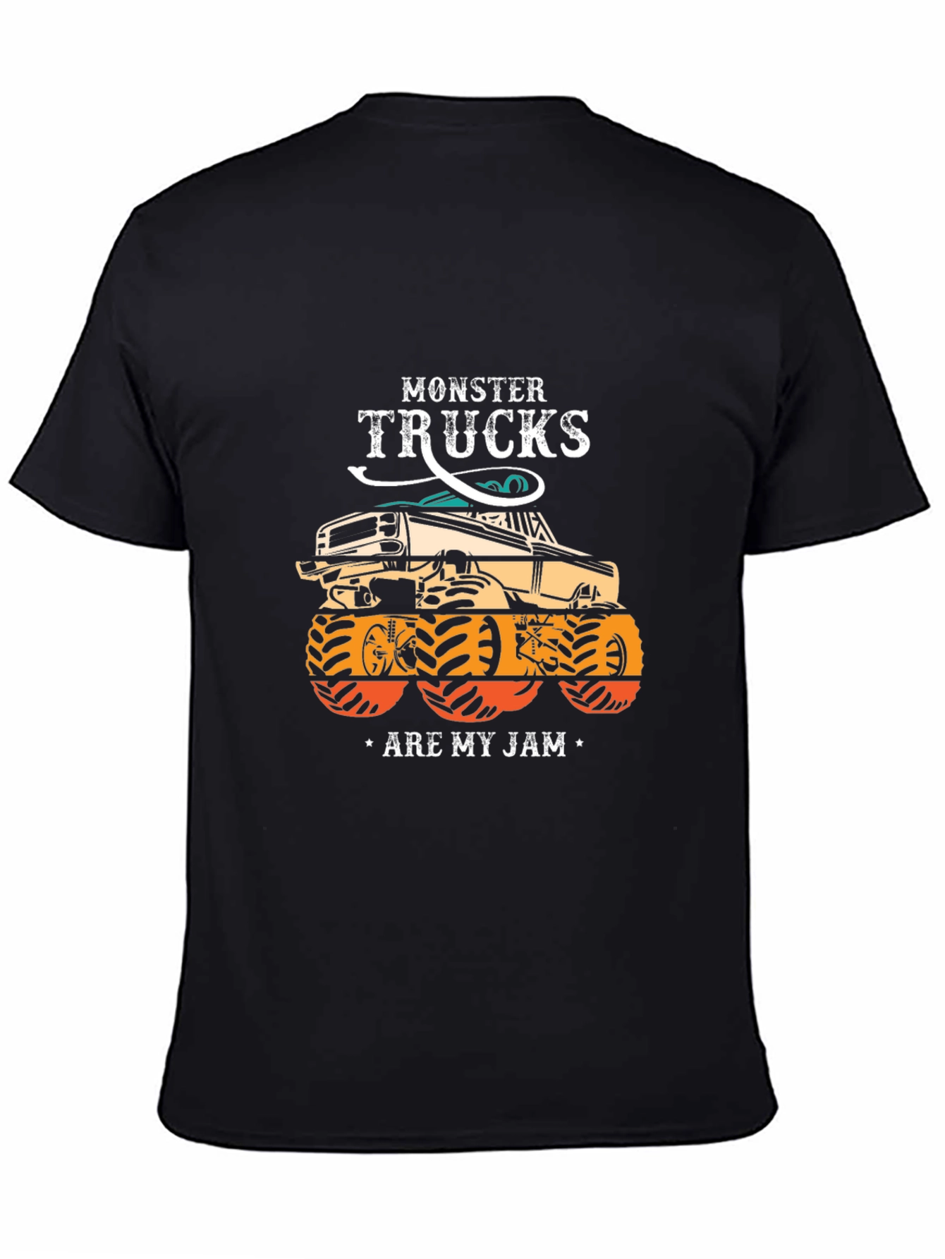 Monster Trucks Are My Jam Black T-Shirt