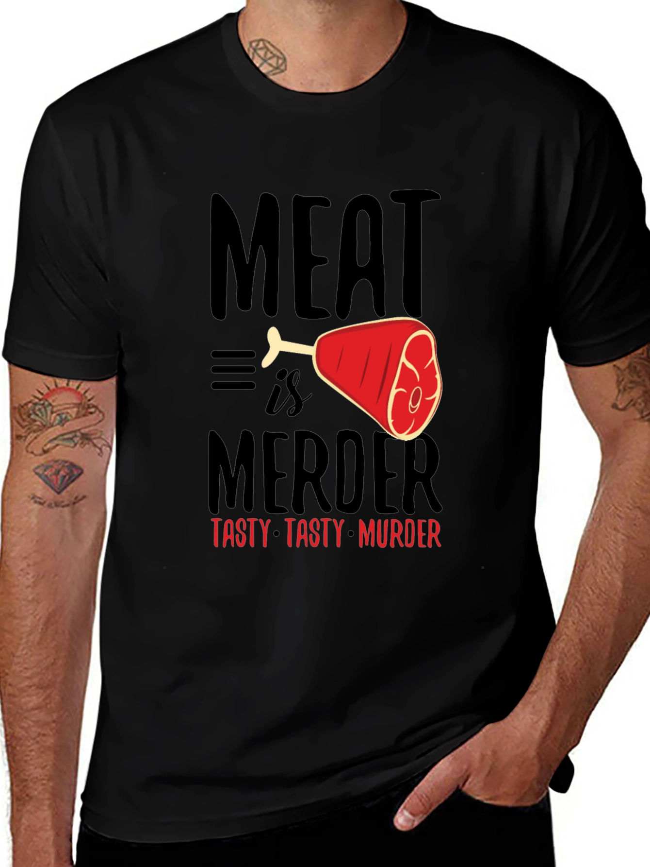 Meat is Murder Graphic T-Shirt - Tasty & Bold