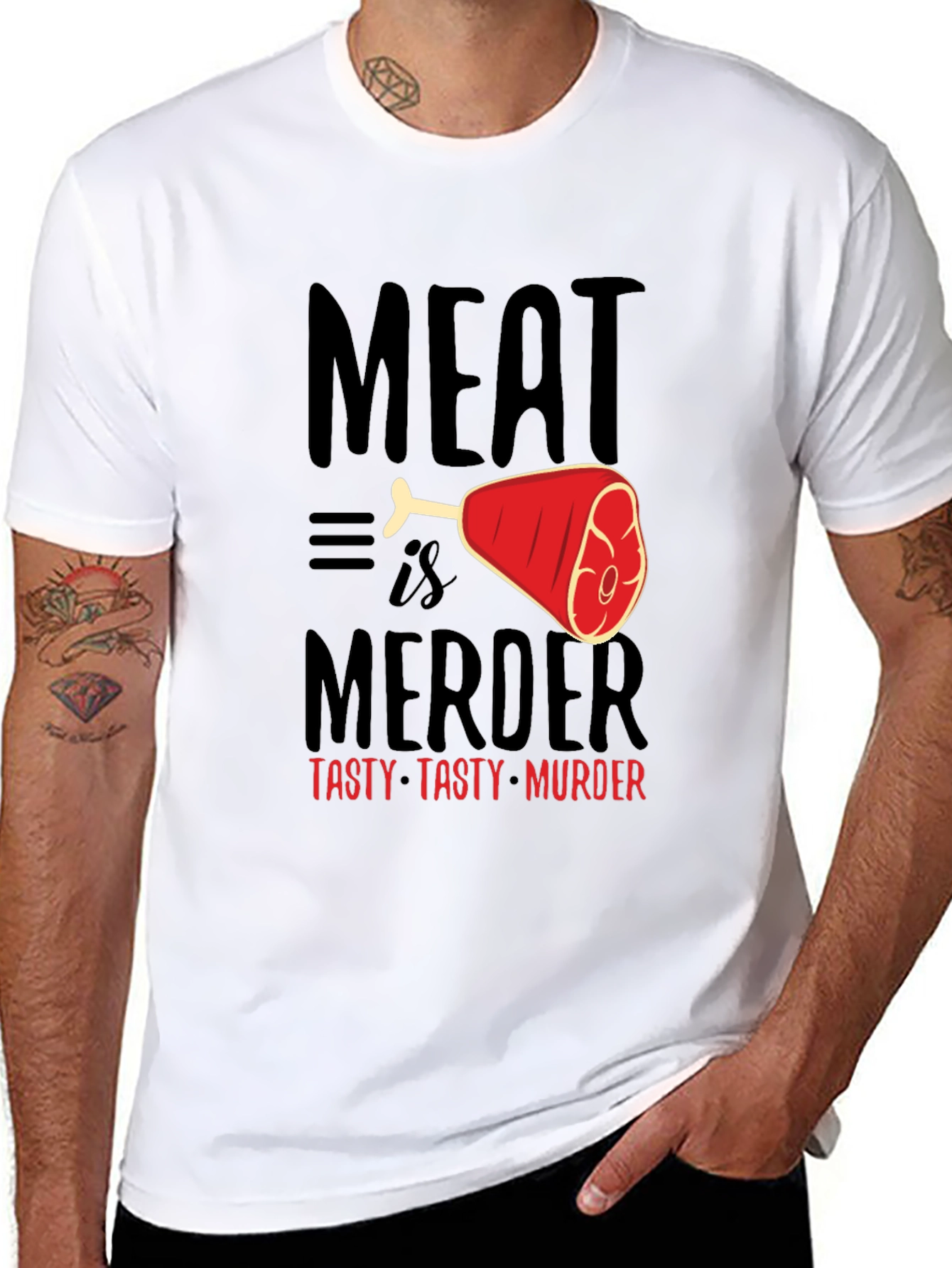 Meat is Murder Graphic T-Shirt - Tasty & Bold